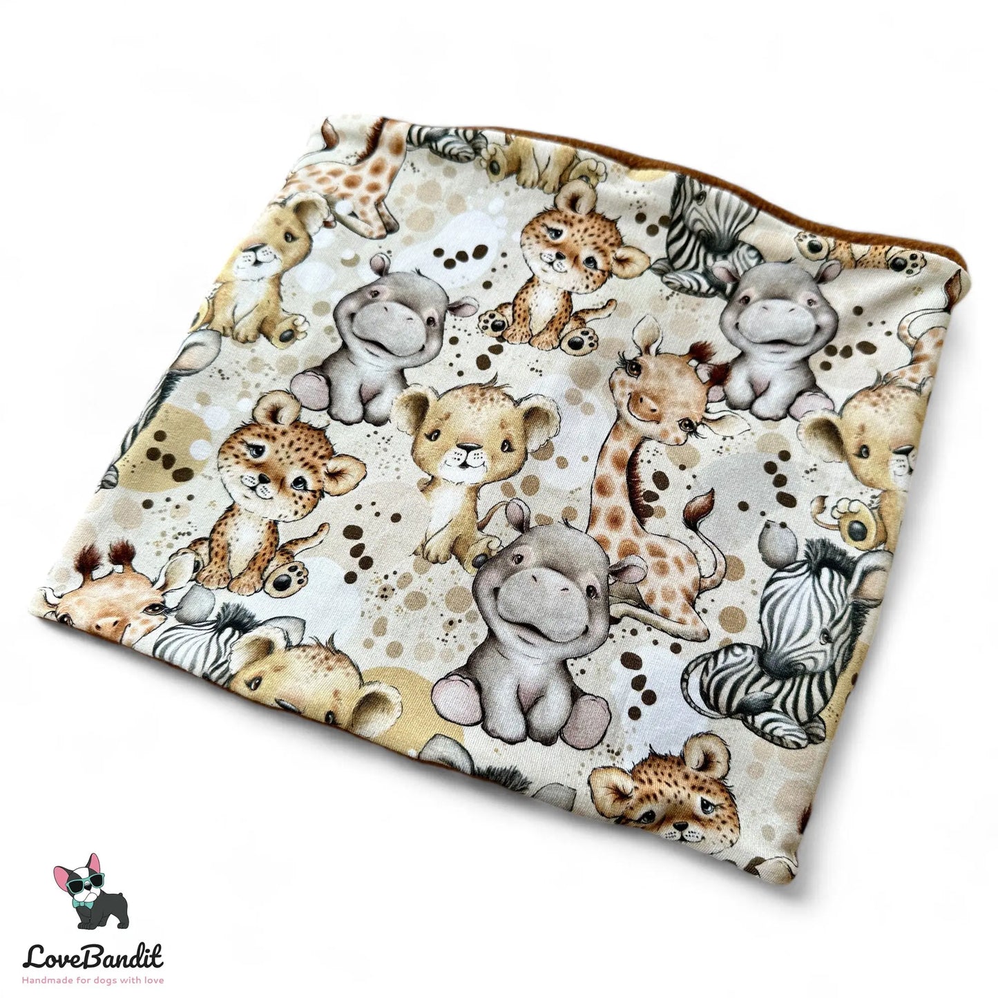 Hundeschal Hundeloop Tierkinder Afrika Beige - LoveBandit