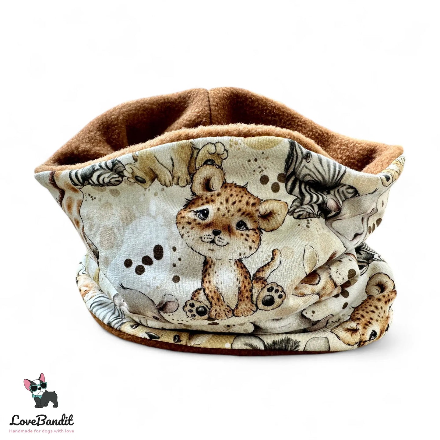 Hundeschal Hundeloop Tierkinder Afrika Beige - LoveBandit