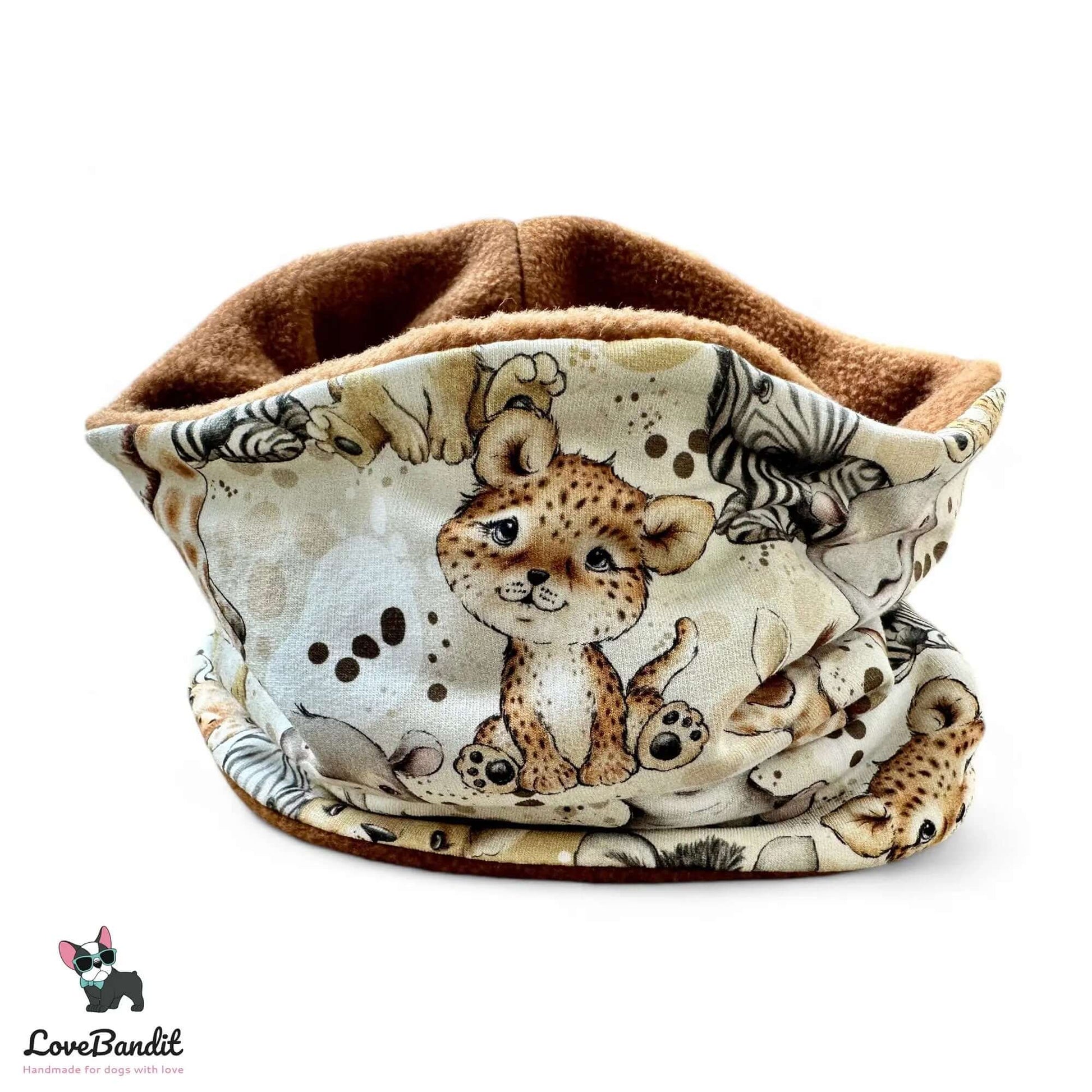 Hundeschal Hundeloop Tierkinder Afrika Beige - LoveBandit