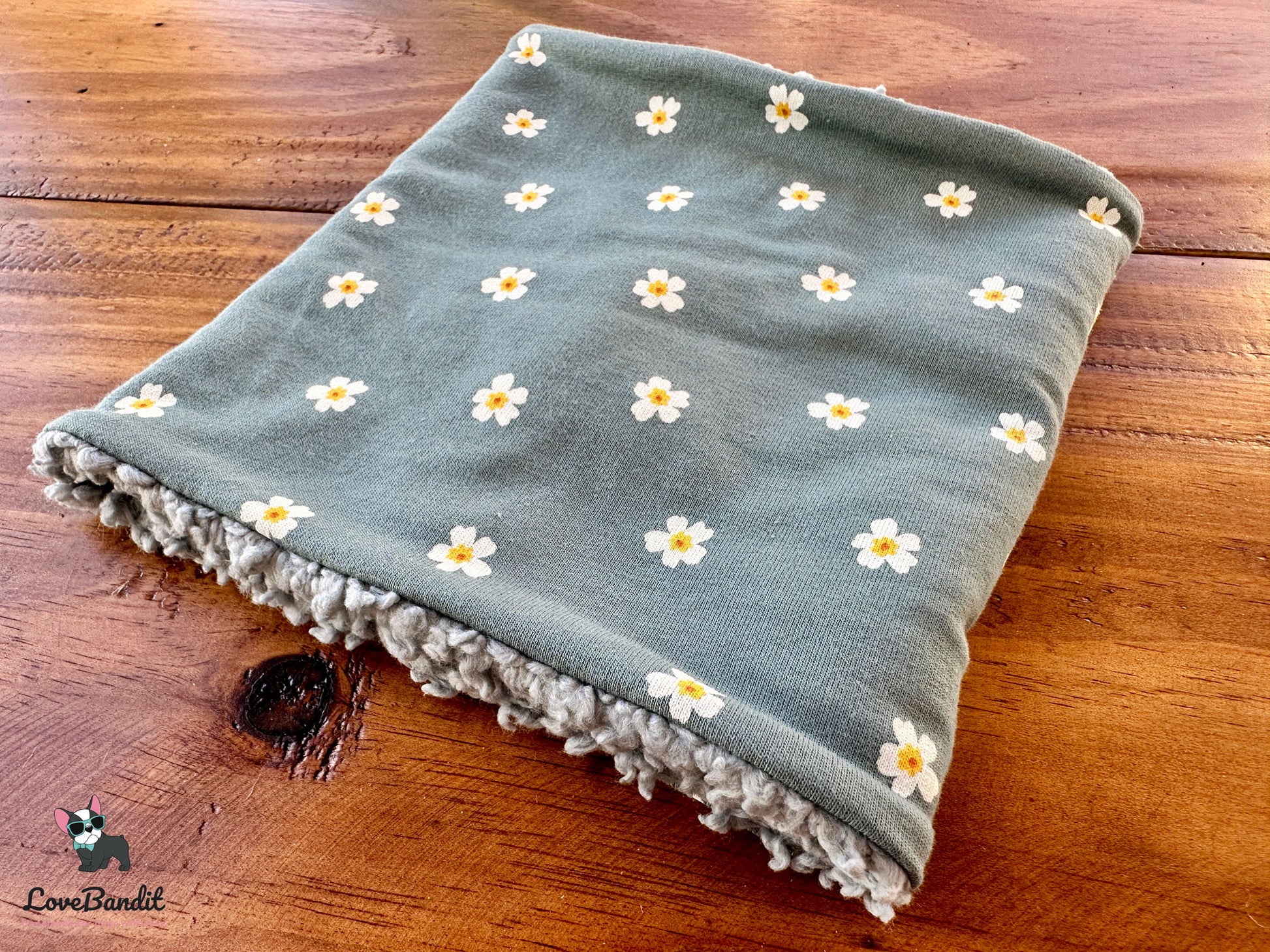 Hundeloop Hundeschal Gänseblümchen Daisy altgrün - LoveBandit