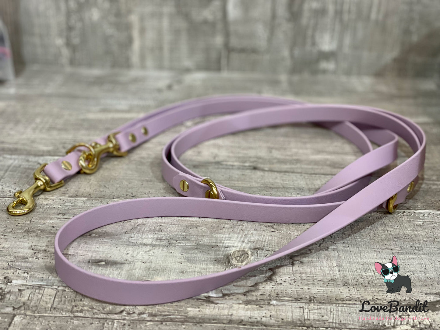 SET Hundeleine und Halsband "Heaven" aus BioThane® und Messing VEGAN Lovebandit