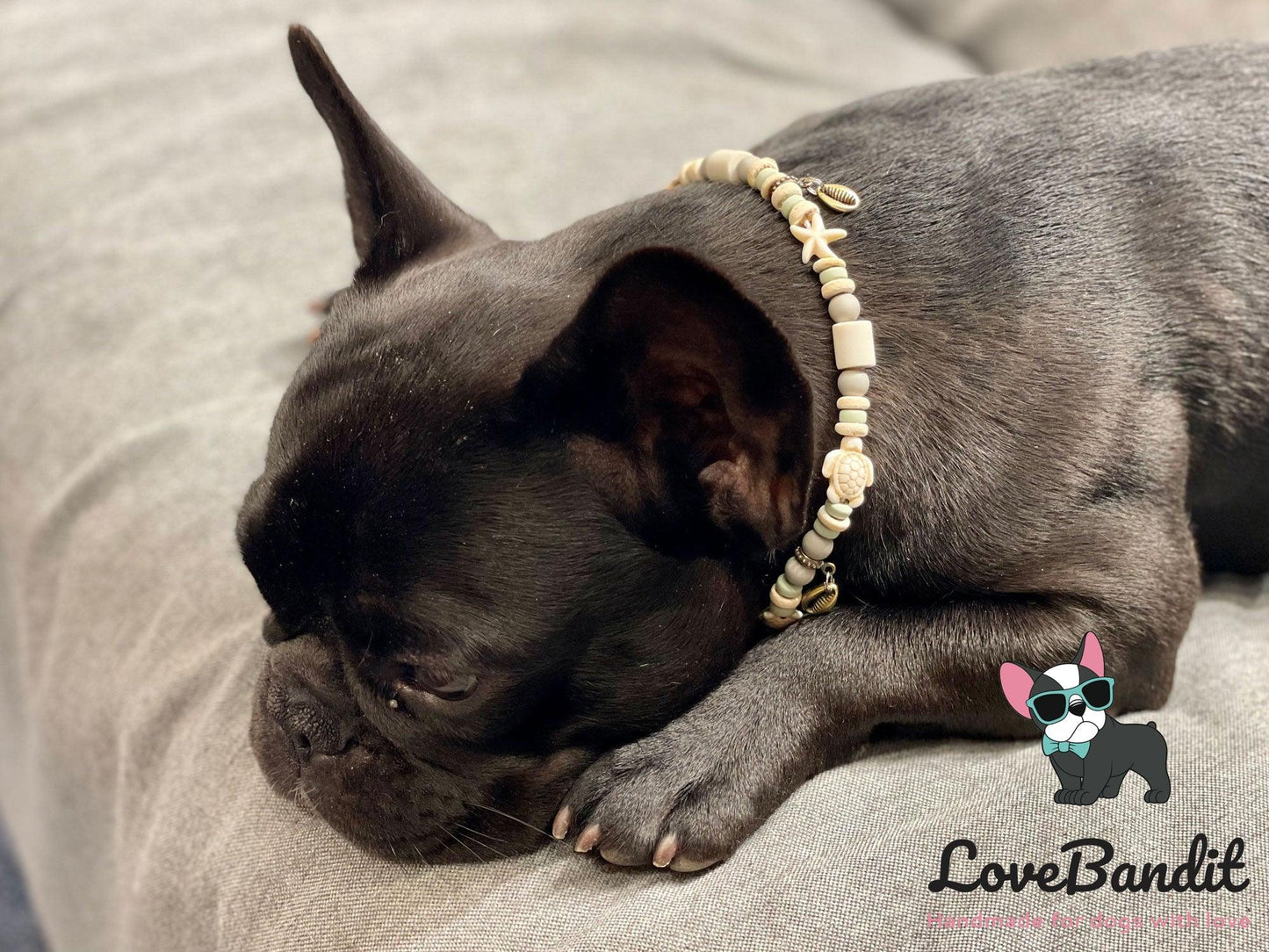 EM-Keramik Halsband Seesterne Muschelanhänger Bronze - LoveBandit