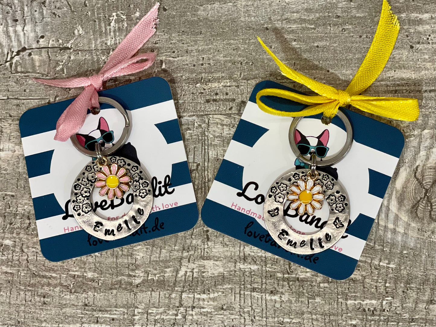 Personalisierte Hundemarke Donut Blümchen Anhänger - LoveBandit