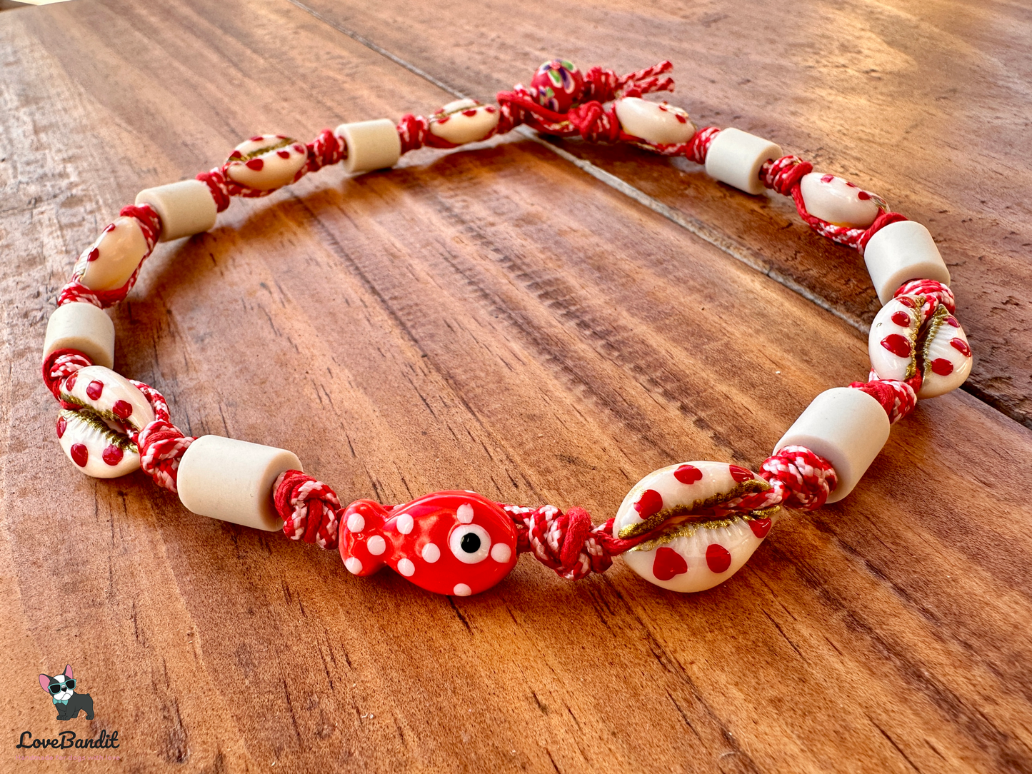 EM-Keramik Halsband "X-Mas" Muscheln - LoveBandit