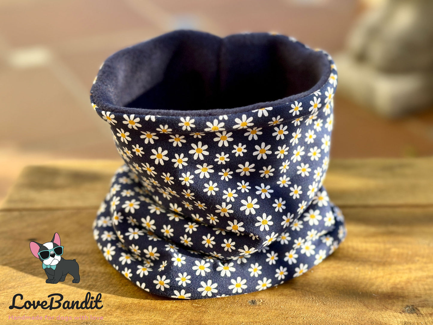 Hundeloop Hundeschal Gänseblümchen Dunkelblau - LoveBandit