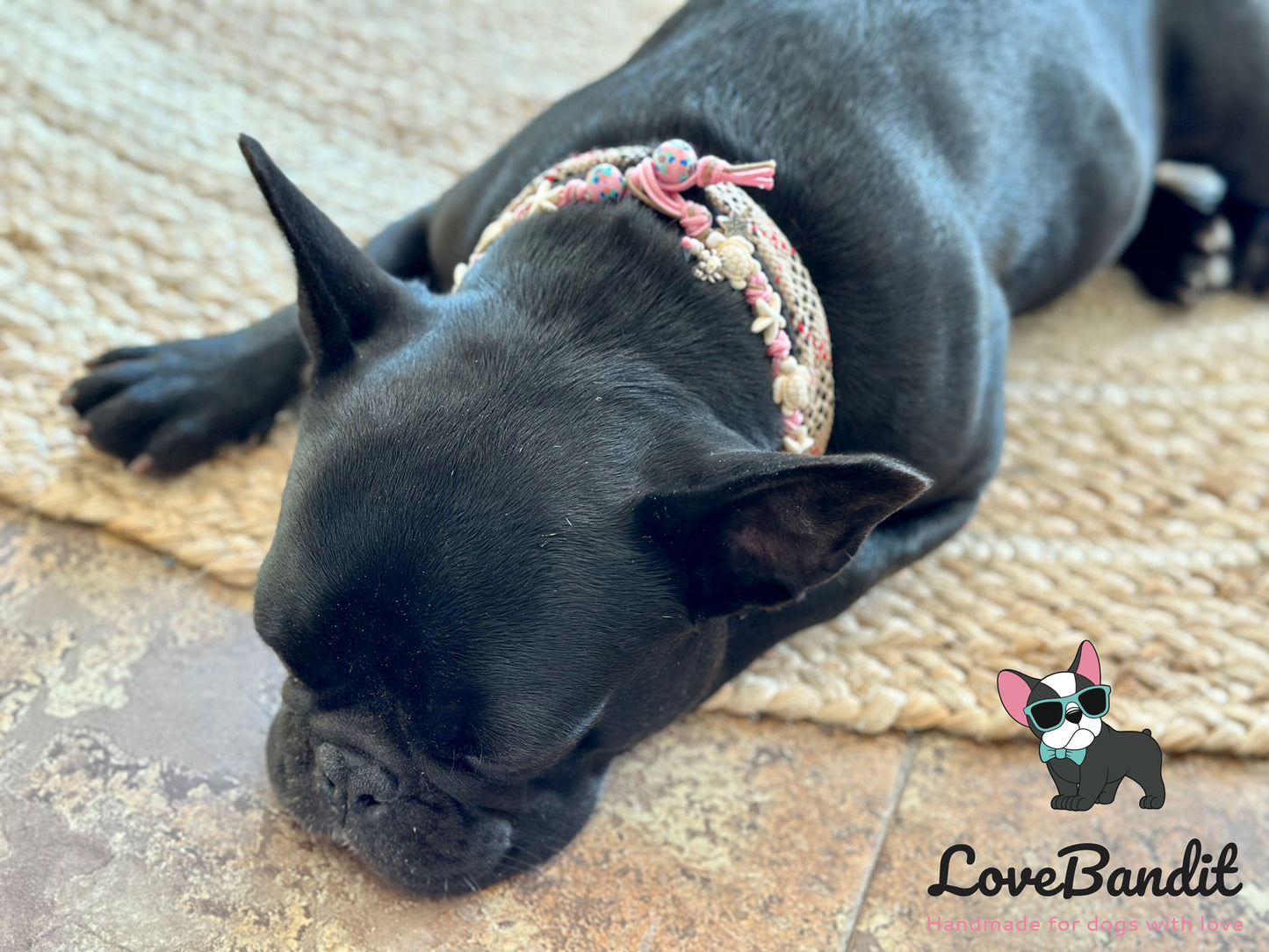 Schmuckkette Halskette für Hunde Schildkröten und Seesterne natur - LoveBandit