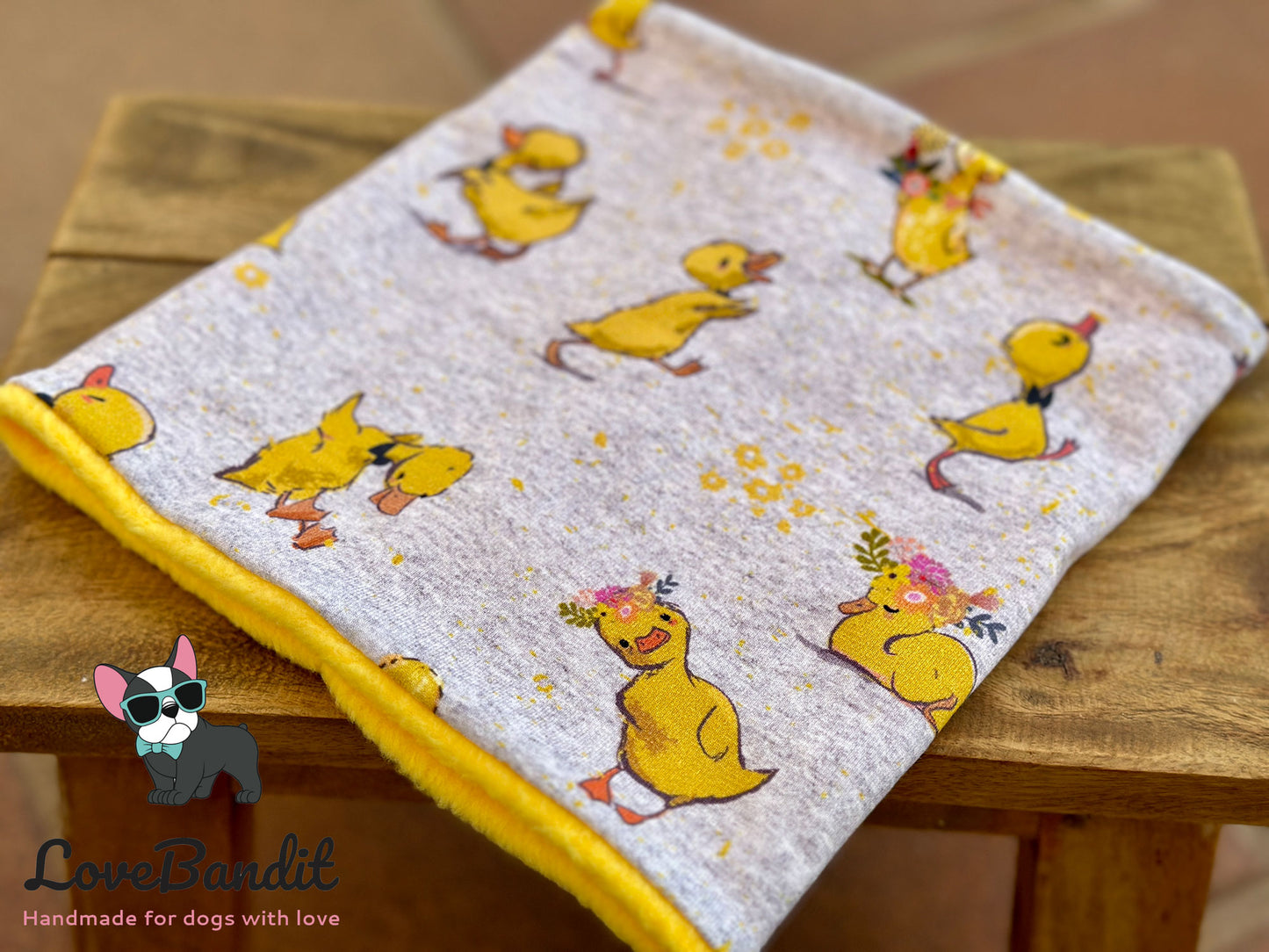Hundeloop Hundeschal Ostern Frühling Küken Blümchen gelb - LoveBandit