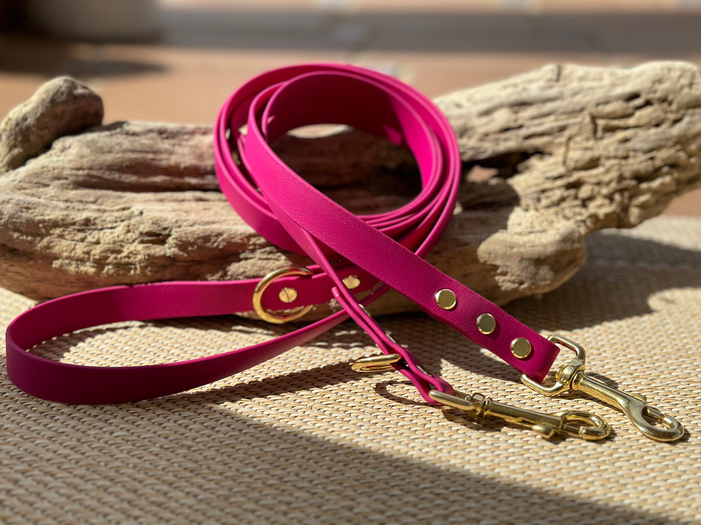 SET Hundeleine und Halsband "Heaven" aus BioThane® und Messing VEGAN - LoveBandit