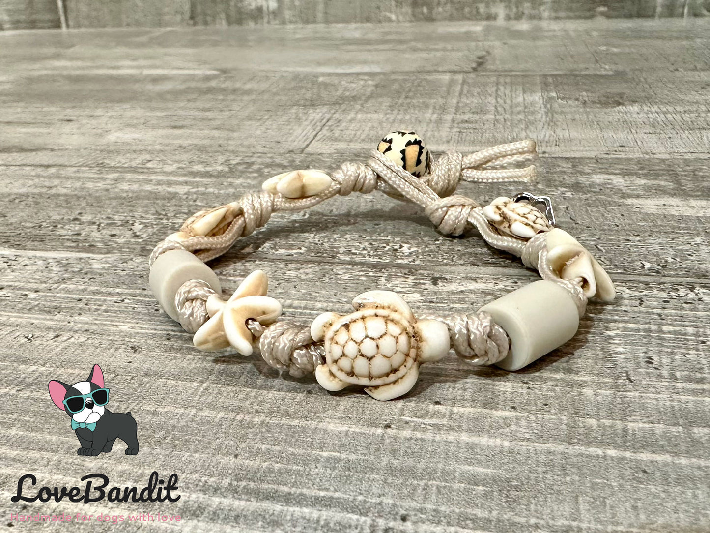Armband - EM Keramik Armband "Friends" Boho passend zum EM Hundehalsband Lovebandit