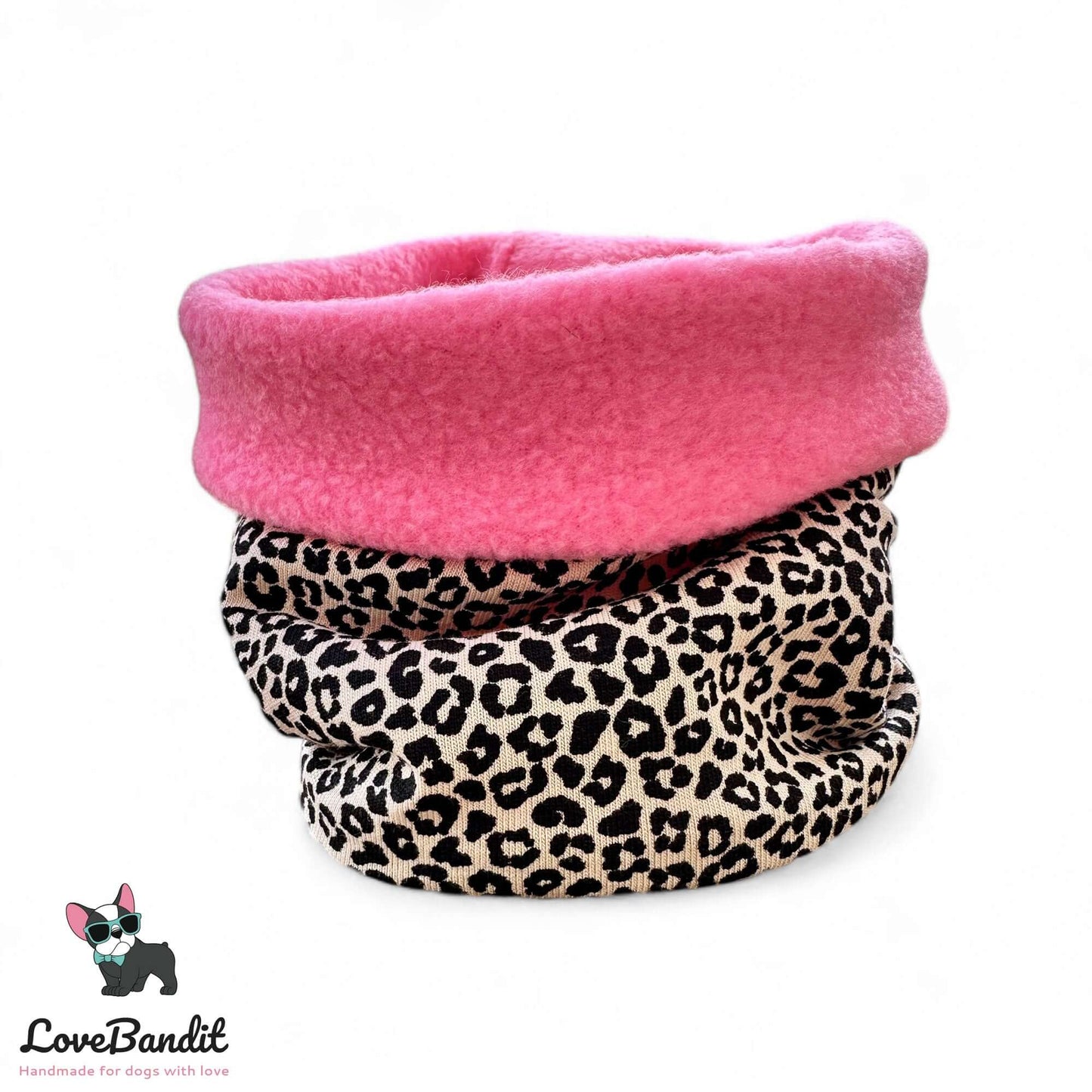 Hundeloop Hundeschal Neo Leo Leopardenprint Neon Fleece - LoveBandit