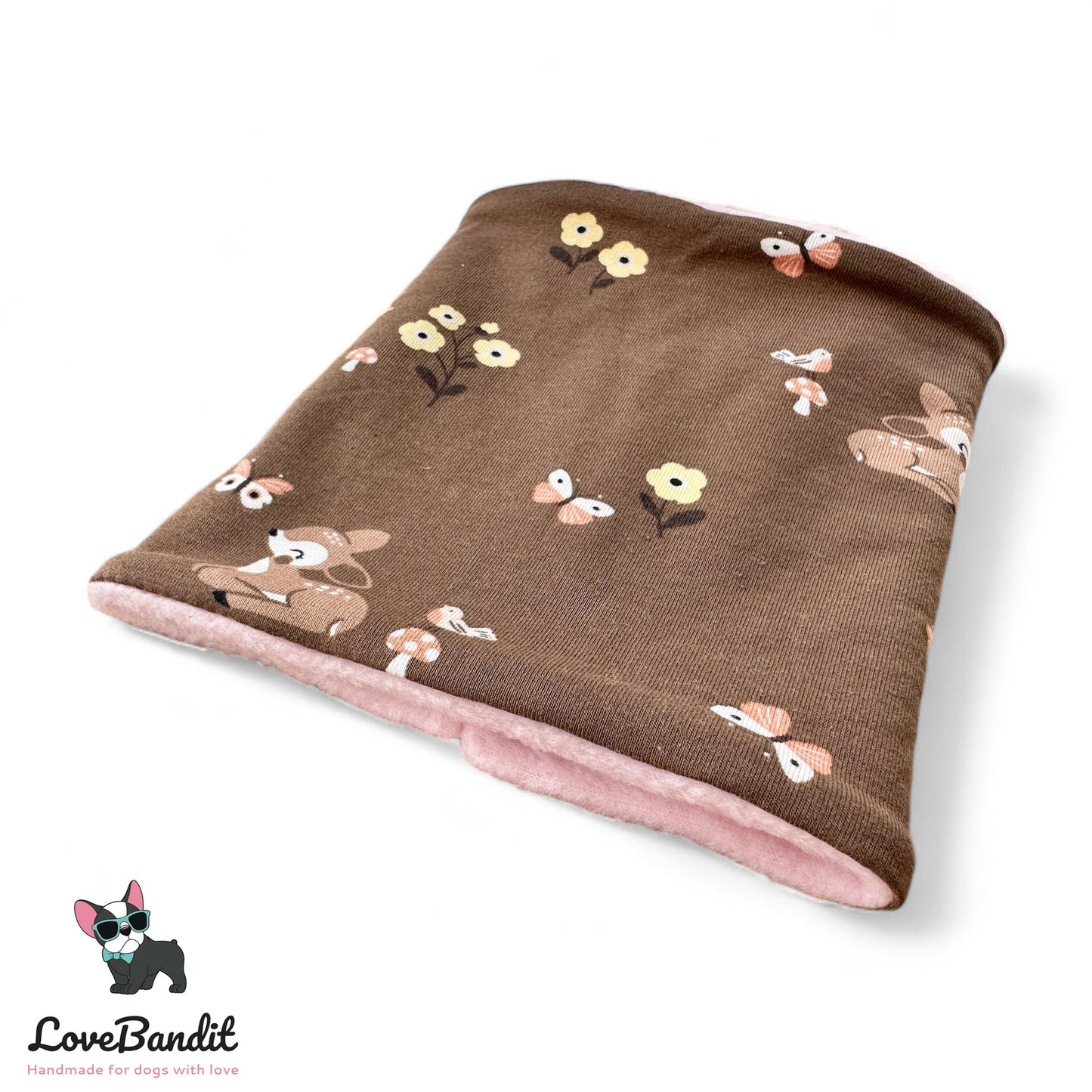 Hundeloop Hundeschal "Reh & Friends" Retrobraun - LoveBandit