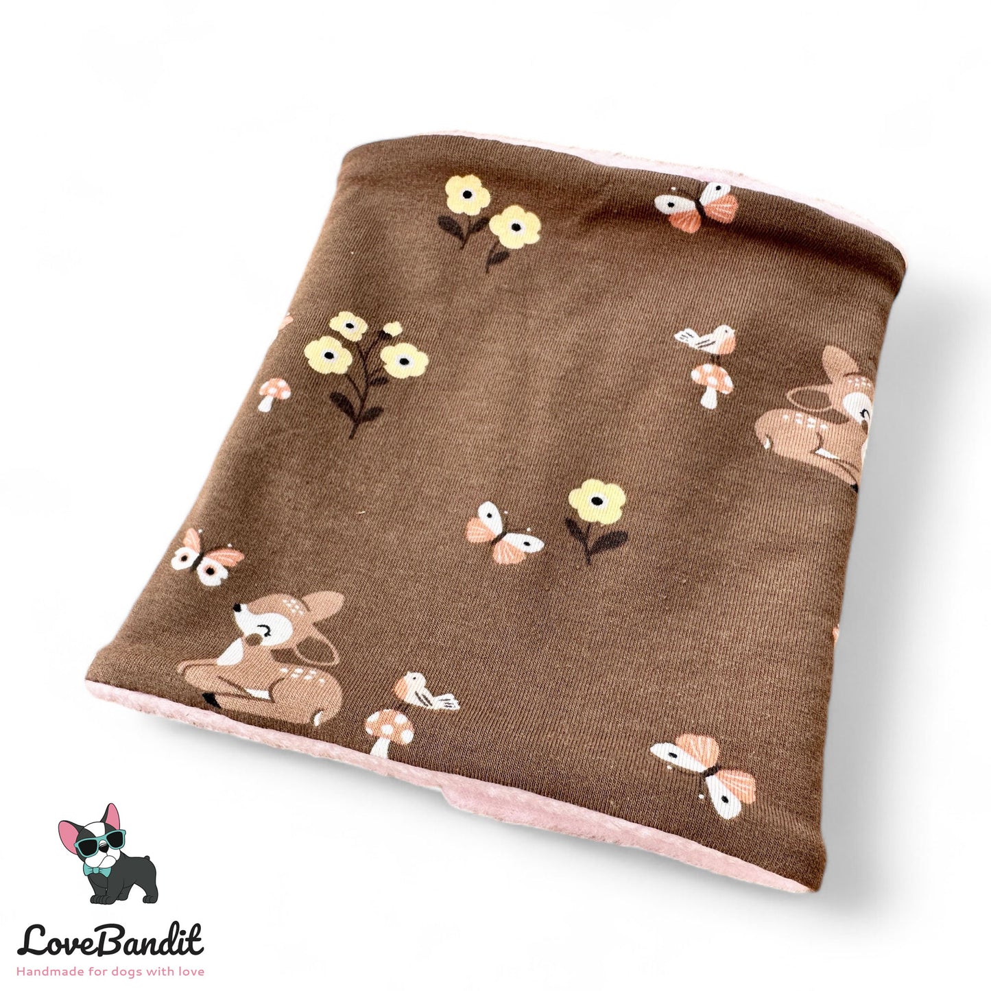 Hundeloop Hundeschal "Reh & Friends" Retrobraun - LoveBandit