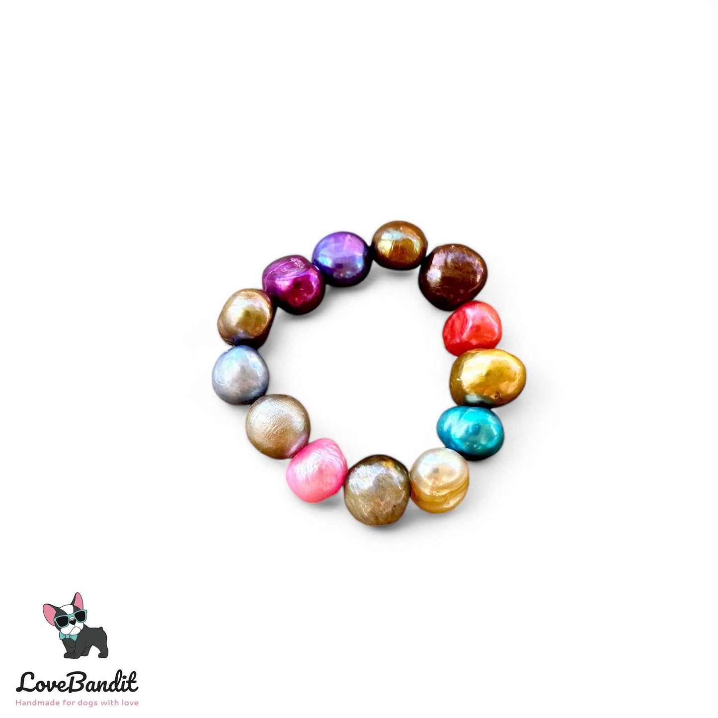 Süsswasserperlen Ring multicolor - elastisch - LoveBandit