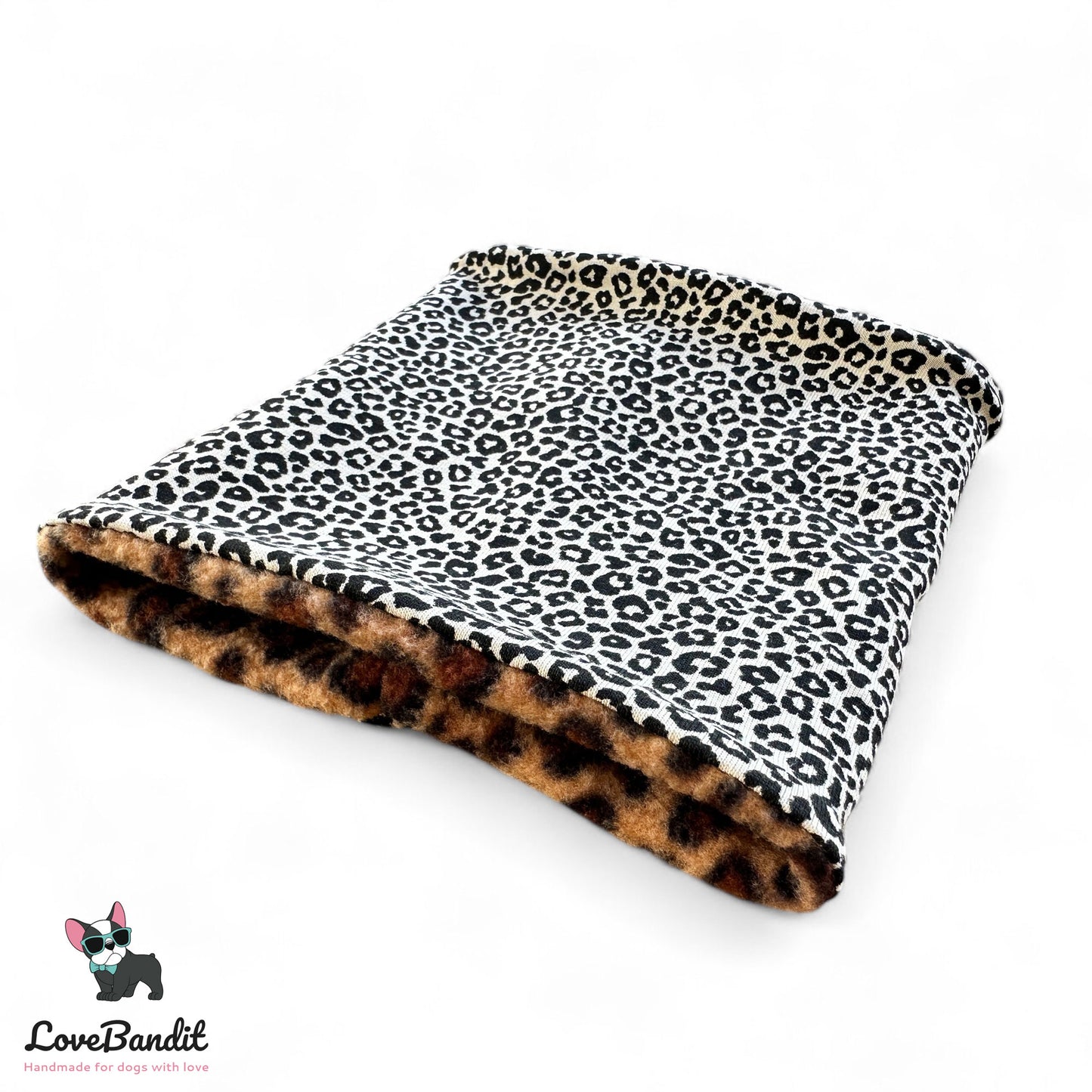 Hundeloop Hundeschal "Total Leo" Leopardenprint mit Leo Fleece - LoveBandit