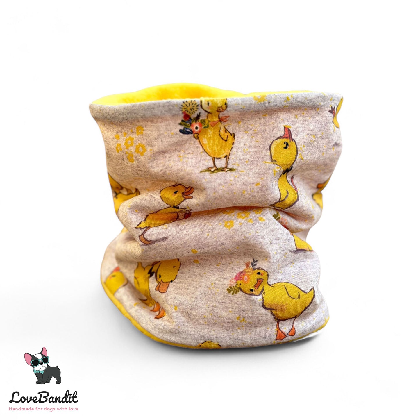 Hundeloop Hundeschal Ostern Frühling Küken Blümchen gelb - LoveBandit