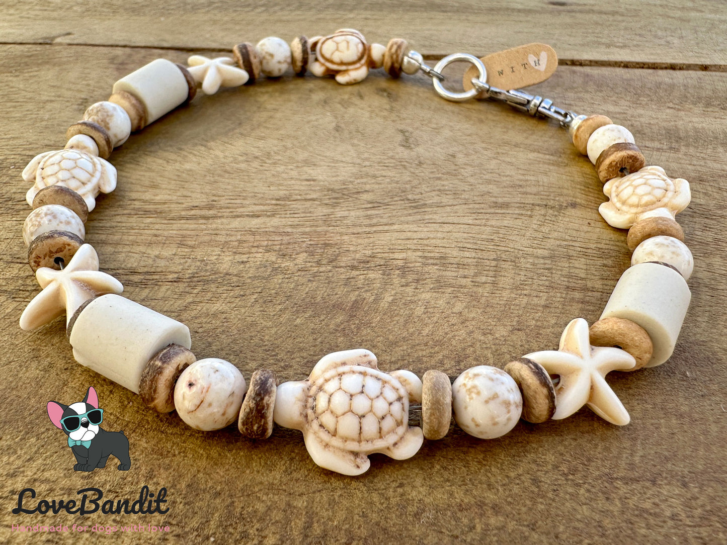 EM-Keramik Halsband Magnesit Schildkröten Seesterne - LoveBandit