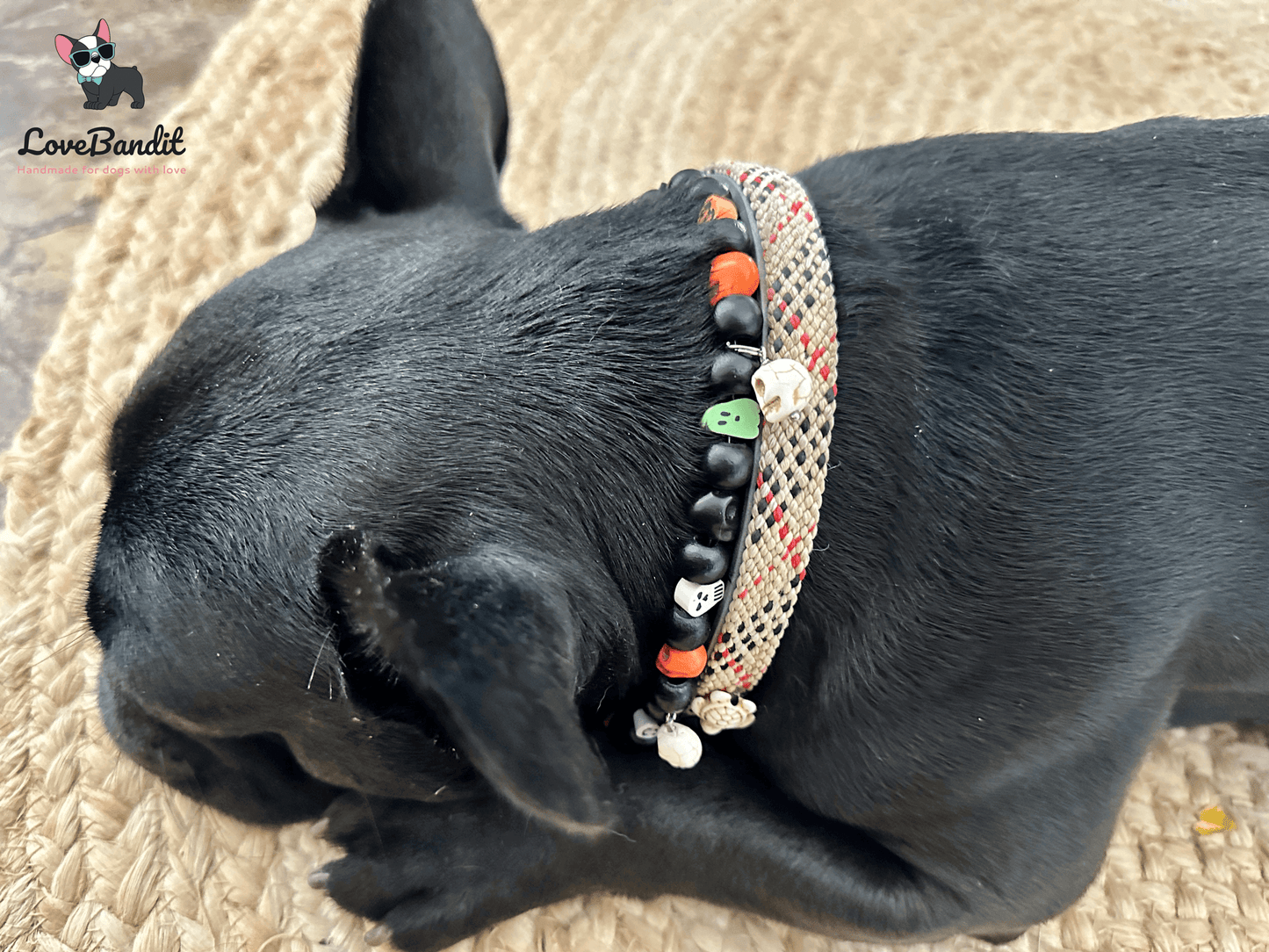 Schmuckkette - Halloween Halsband für Hunde mit Totenköpfen - LoveBandit