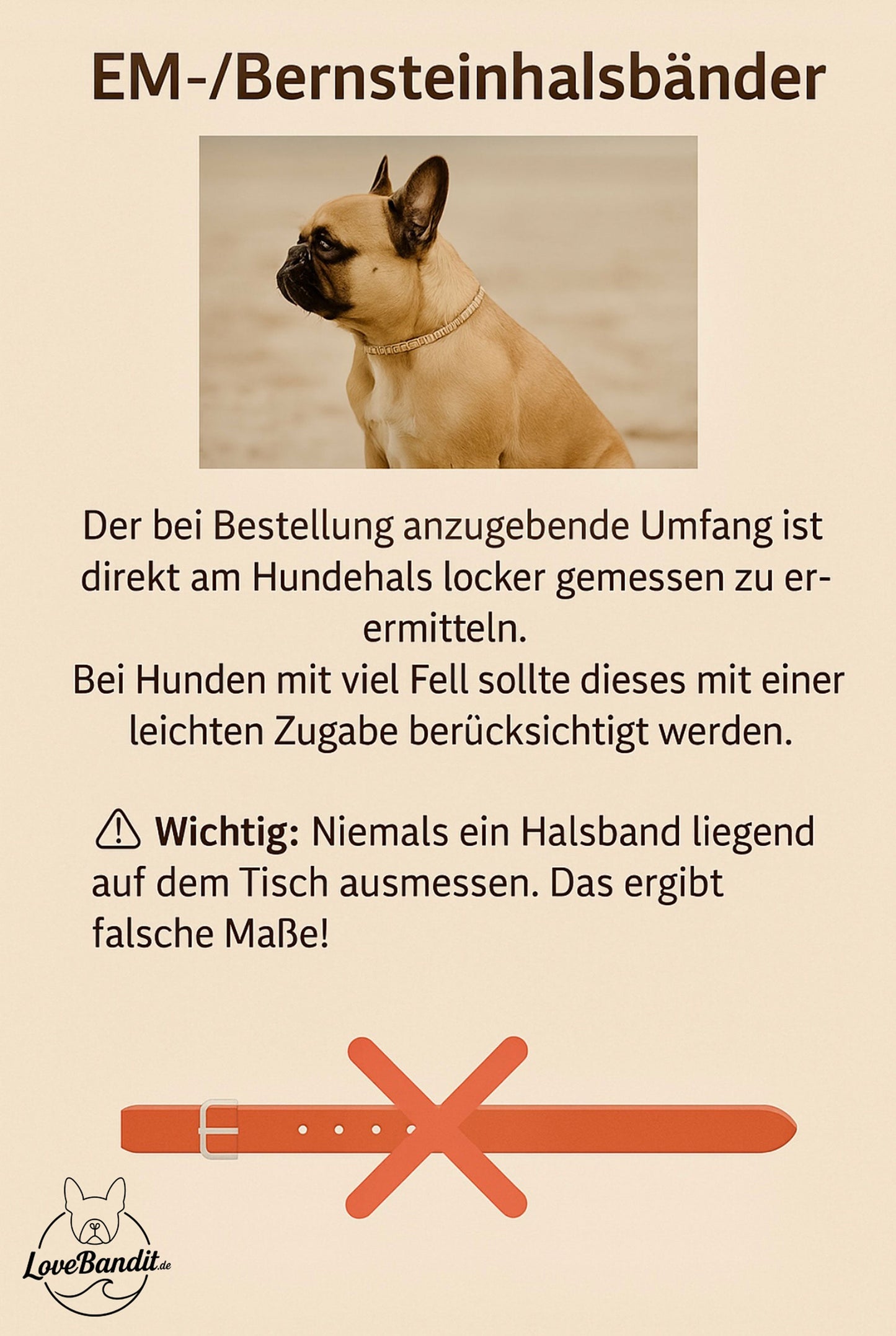 Hundeloop Hundehalstuch Frühling Sommer Anker Beige LoveBandit