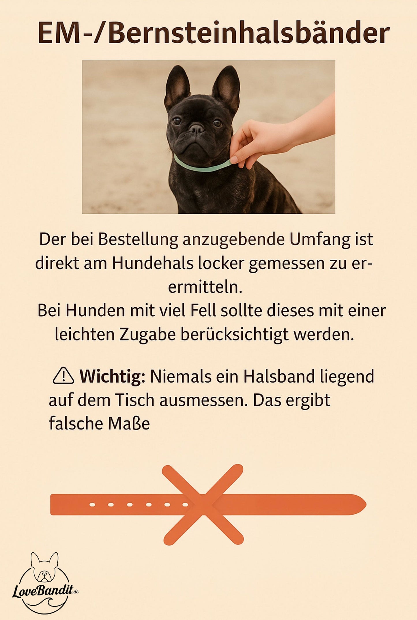 Weihnachtskette Schmuckkette Halsband für Hunde "Happy Xmas" - ohne EM Keramik Lovebandit