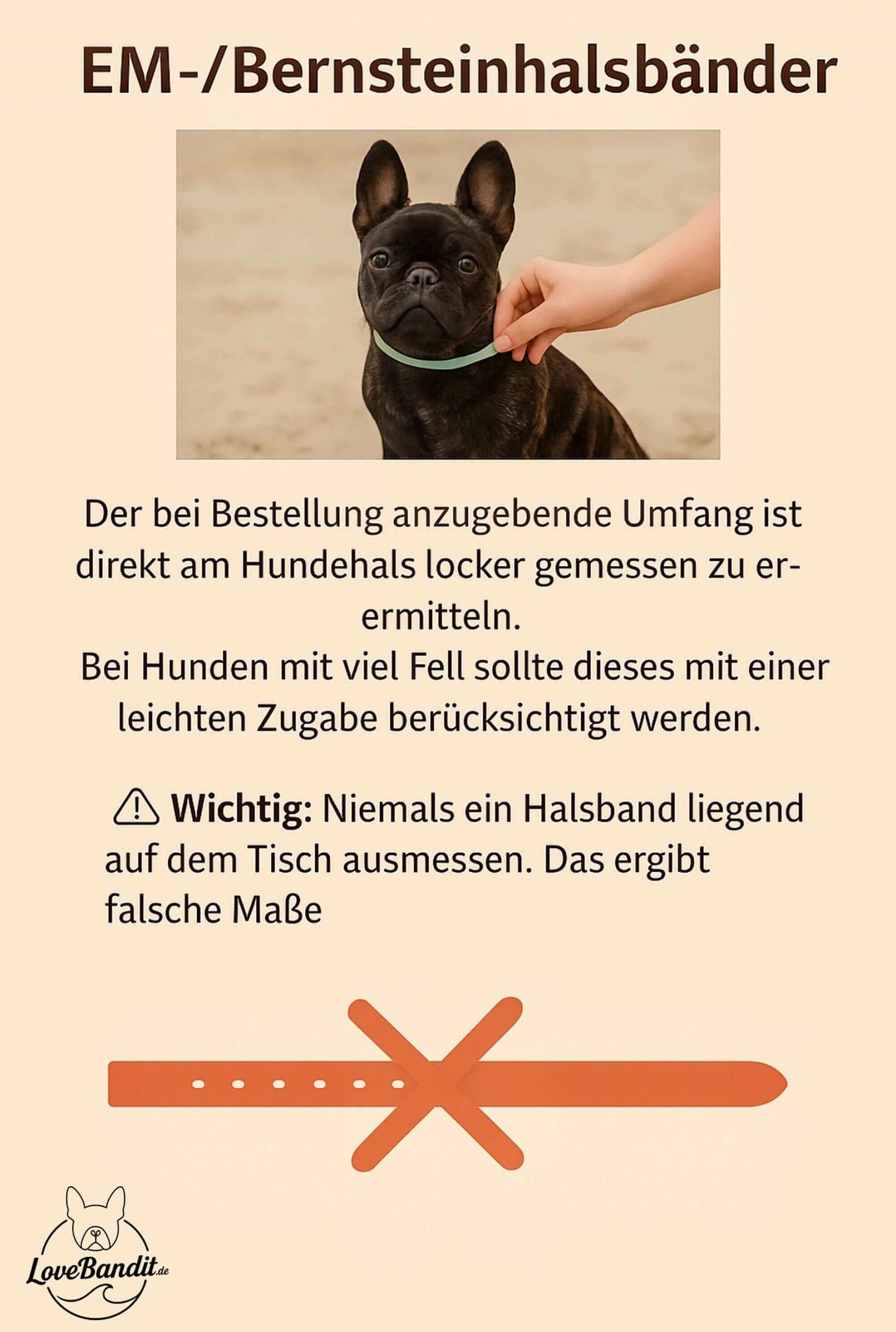 Messanleitung-Keramik-Bernstein-Halsband-fuer-Hunde-LoveBandit