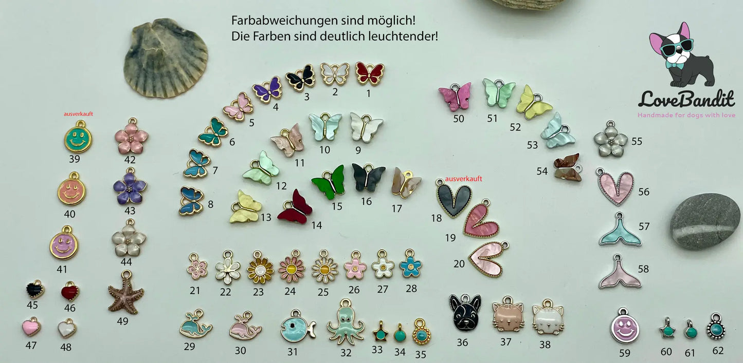 Kleine Hundemarke Mini aus Messing mit Anhänger - LoveBandit