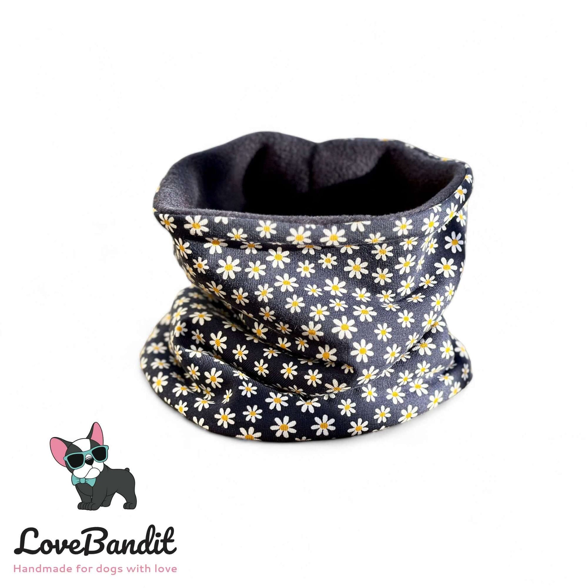 Hundeloop Hundeschal Gänseblümchen Dunkelblau - LoveBandit