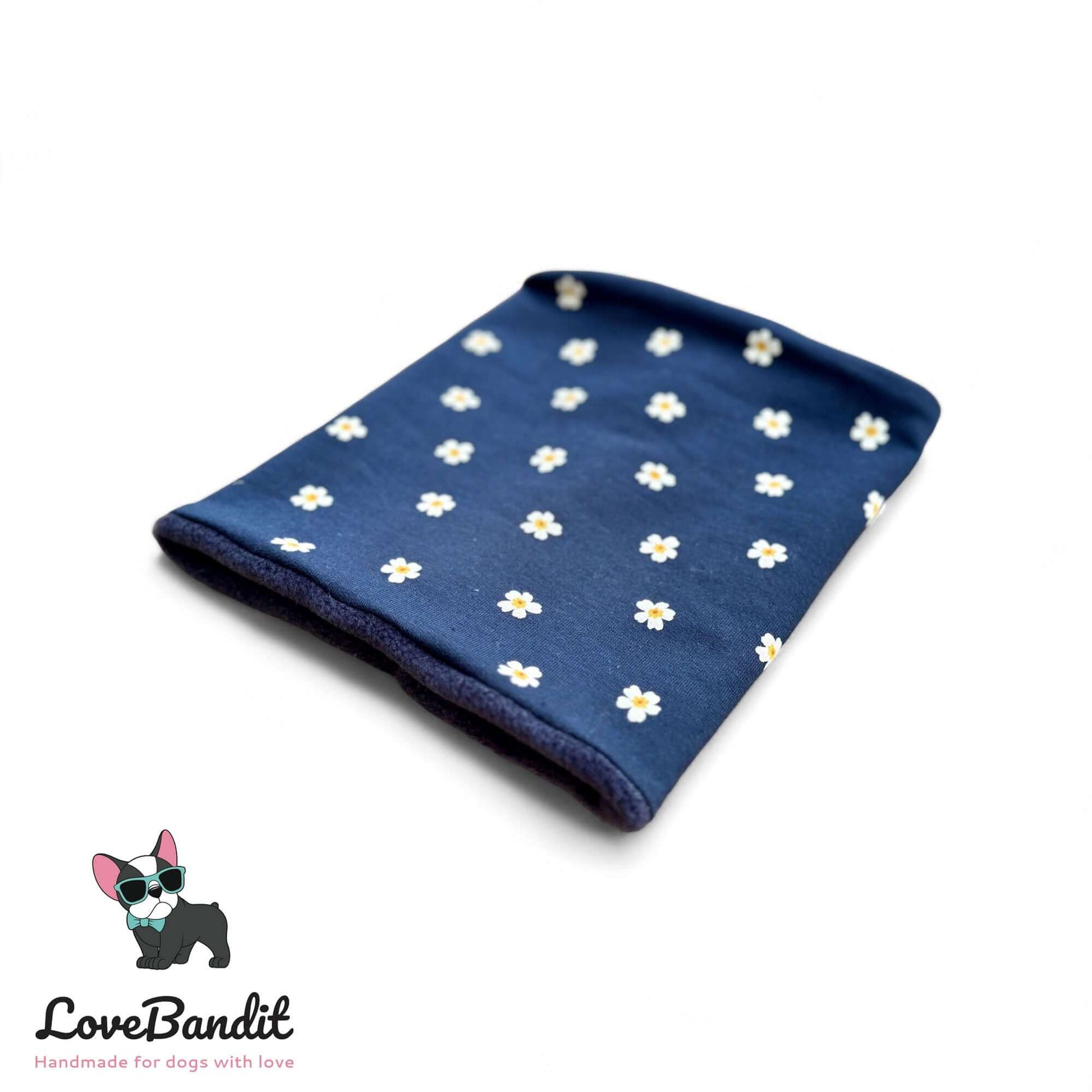 Hundeloop Hundeschal Gänseblümchen Daisy Dunkelblau - LoveBandit