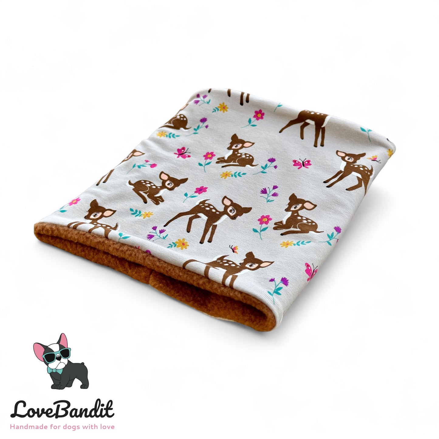Hundeloop Hundeschal Rehkitz Blümchen Schmetterlinge - LoveBandit