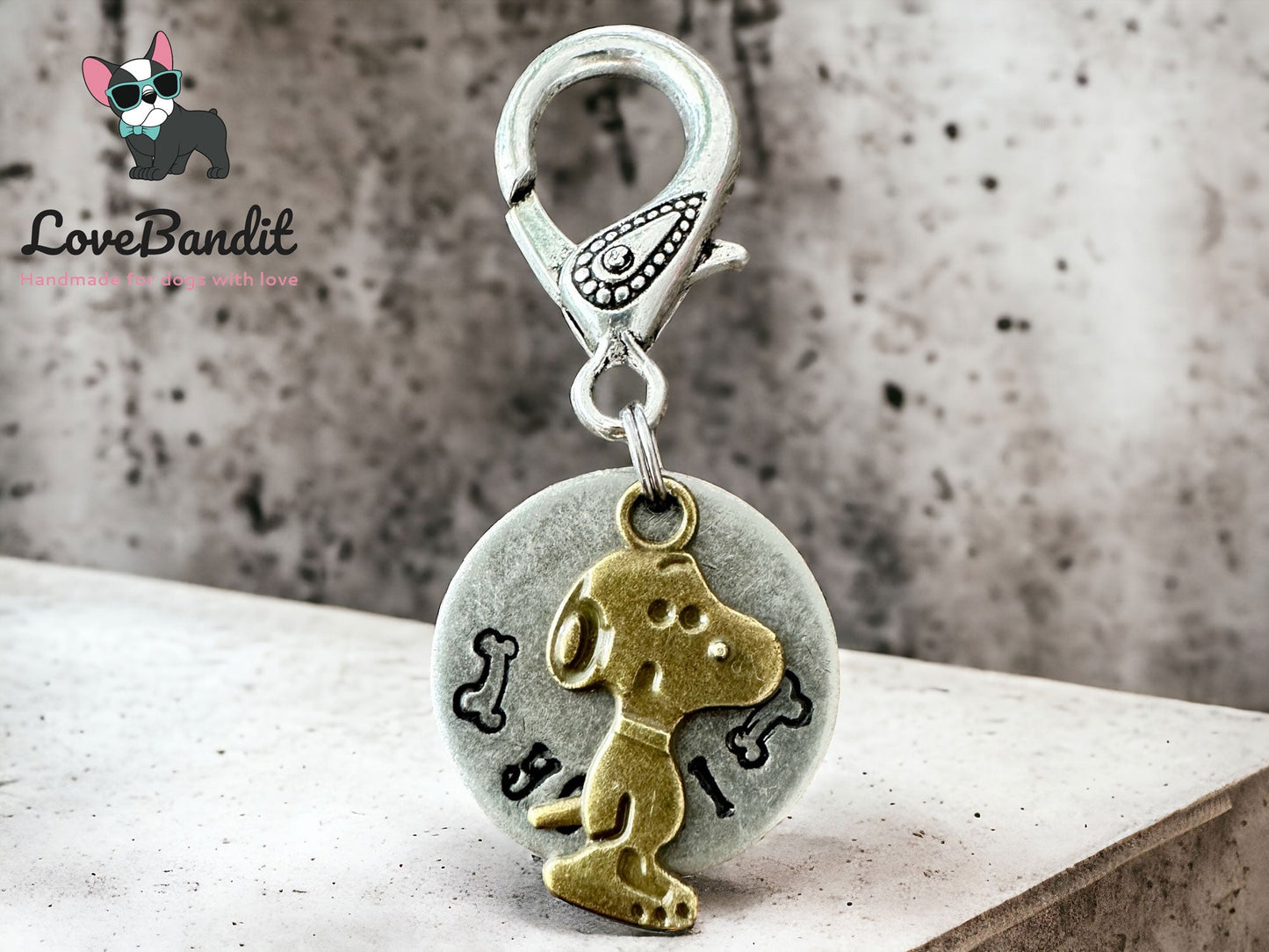 Hundemarke Kulthund Antik Silber Messing Bronze Lovebandit