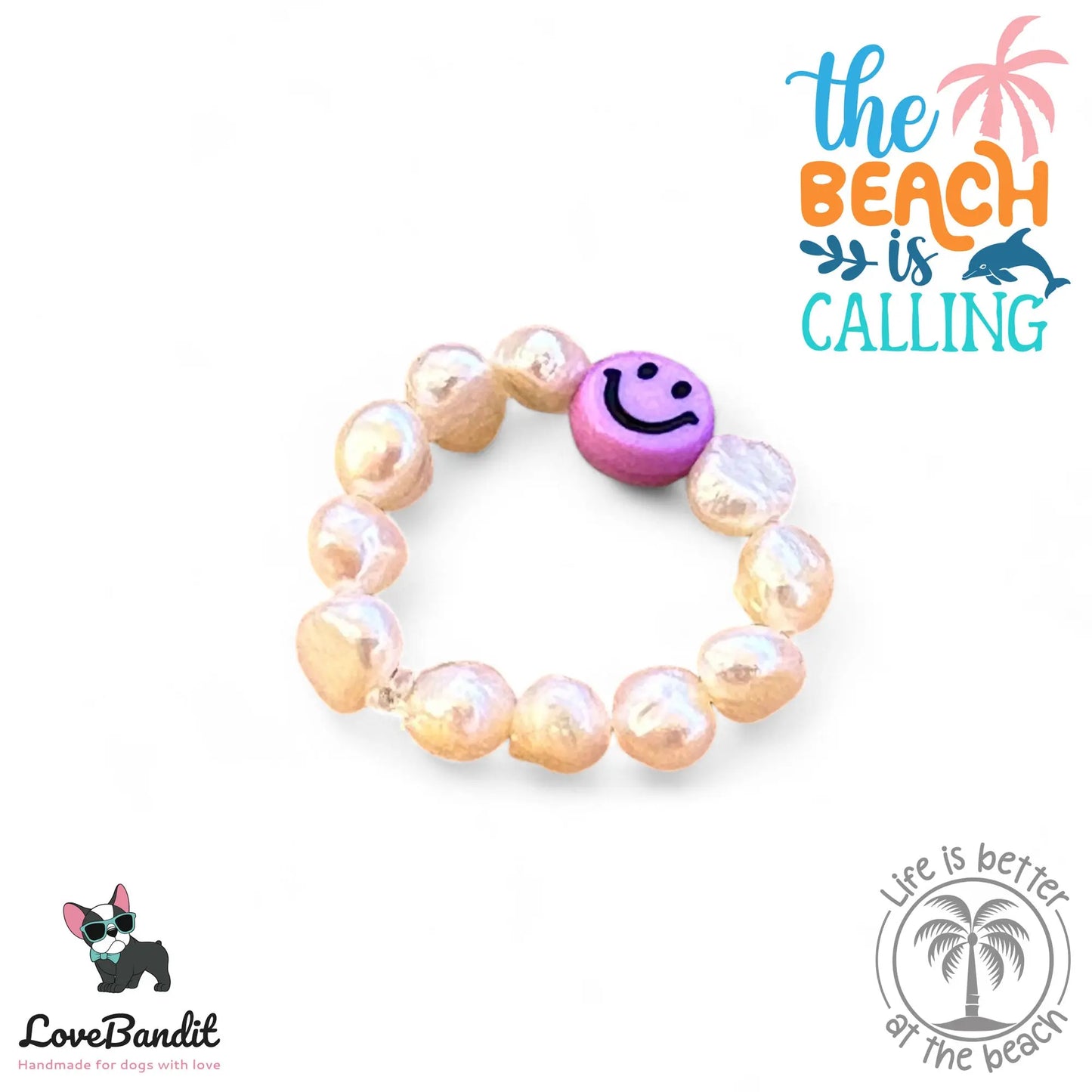 Süsswasserperlen Ring Smiley - LoveBandit
