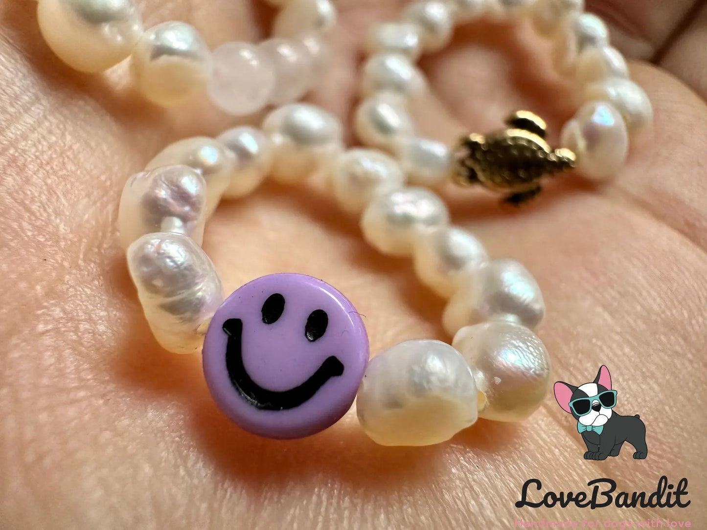 Süsswasserperlen Ring Smiley - LoveBandit