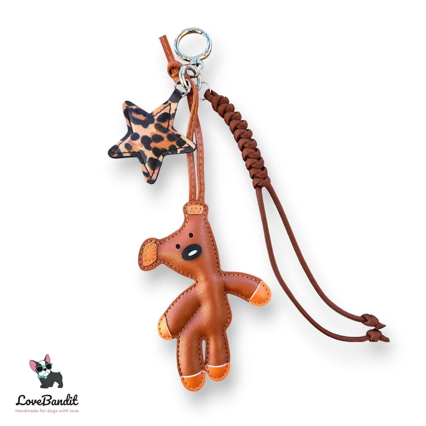Taschenanhänger Bag Charm frecher Bär cognacbraun - LoveBandit