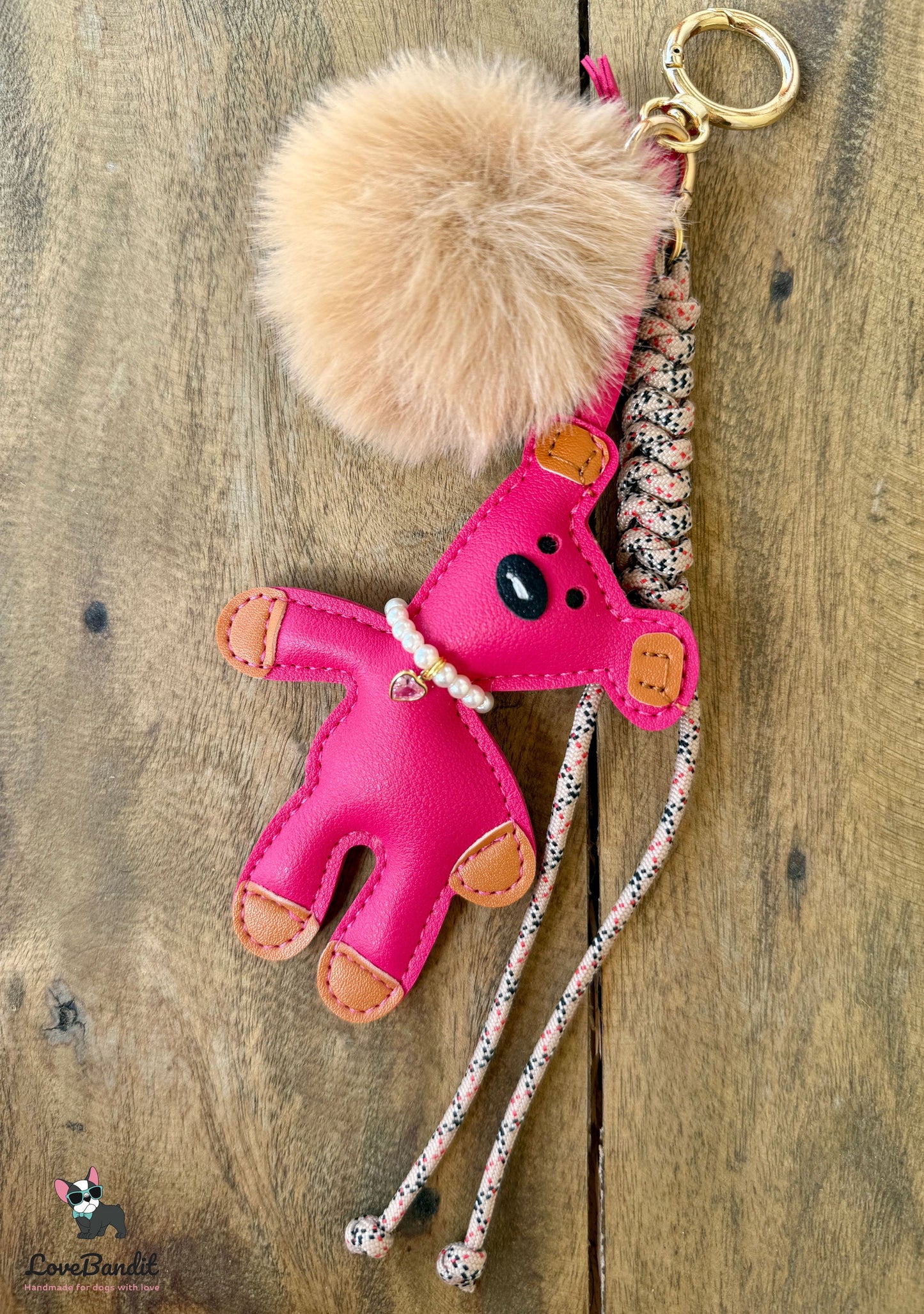 Taschenanhänger Bag Charm frecher Bär Pink LoveBandit