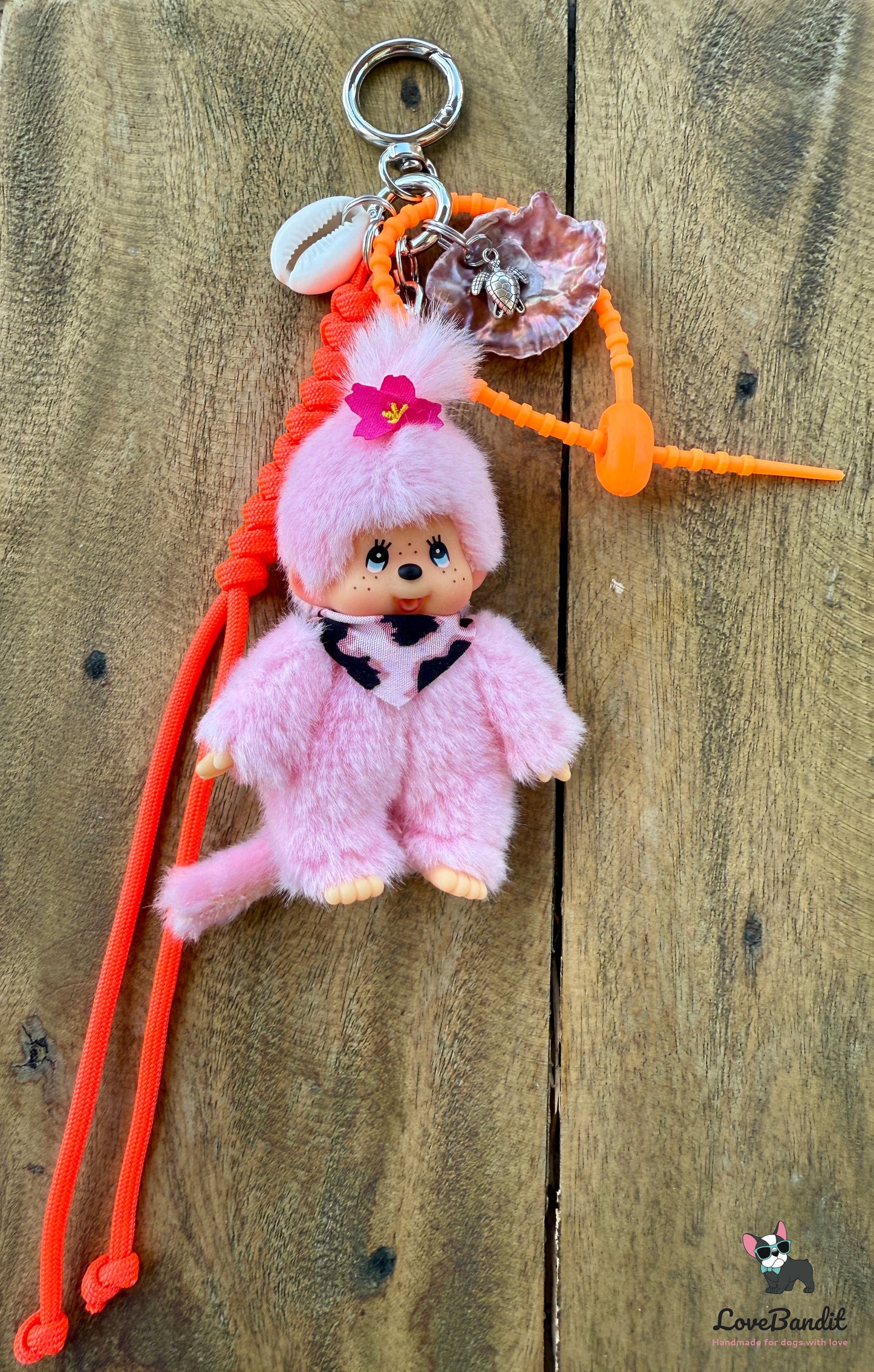 Taschenanhänger Bag Charm Monchhichi rosa Sealover - LIMITIERT - LoveBandit