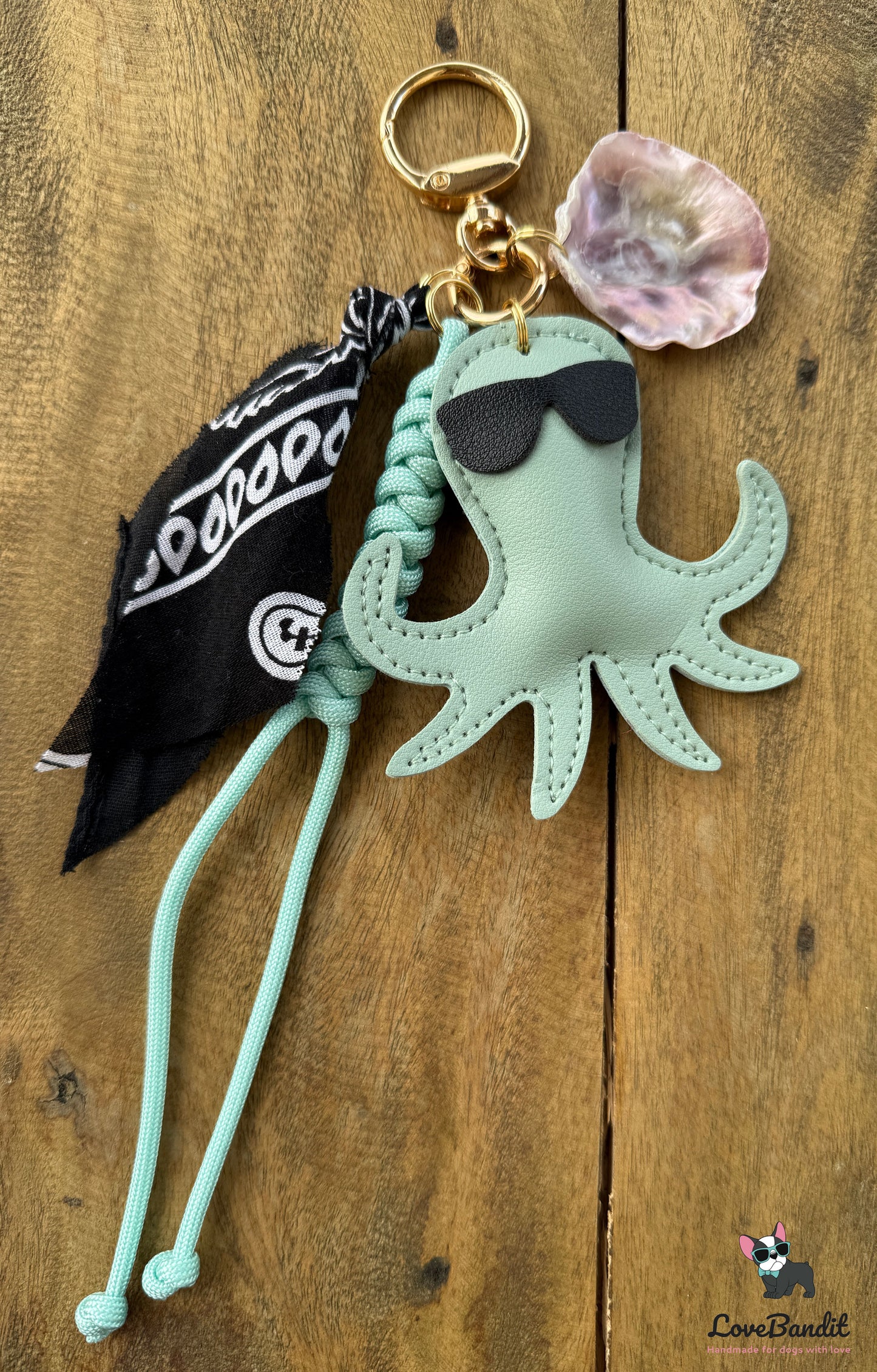 Taschenanhänger Bag Charm Octopus Pearlmutt-LoveBandit