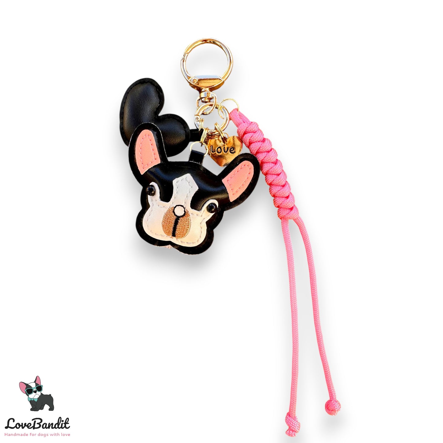 Taschenanhänger Bag Charm Französische Bulldogge Schwarz - LoveBandit
