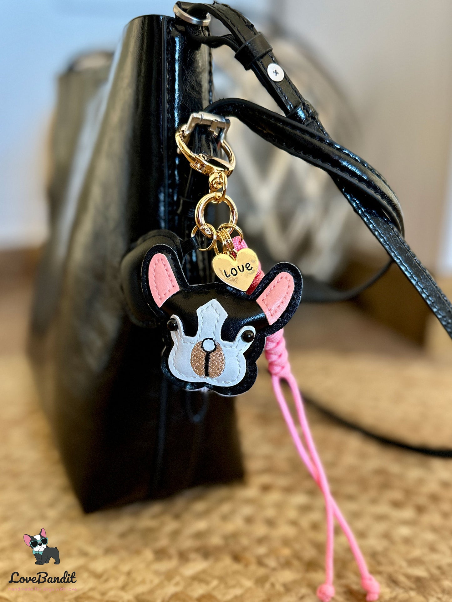 Taschenanhänger Bag Charm Französische Bulldogge Schwarz - LoveBandit