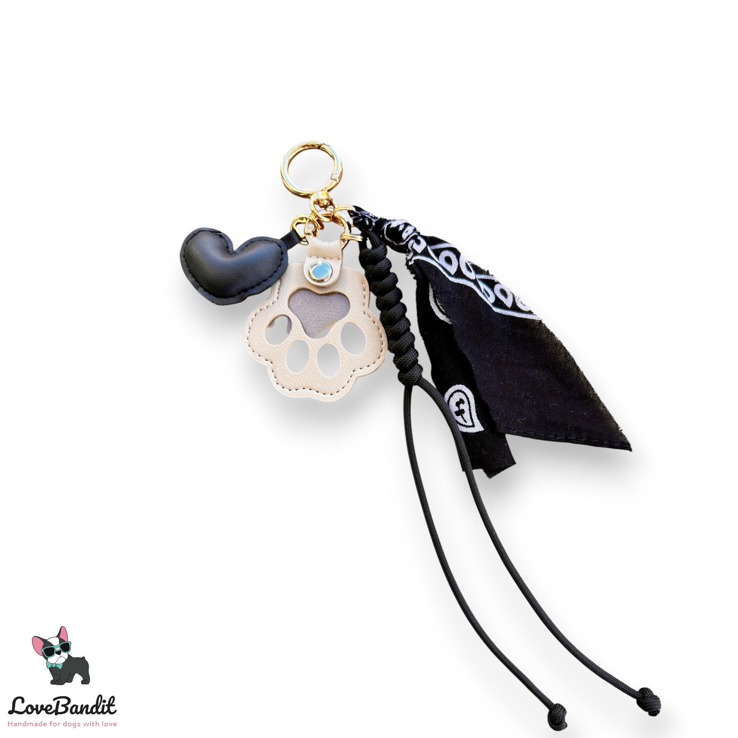 Taschenanhänger Bag Charm Memories Pfote für Tierfell Creme