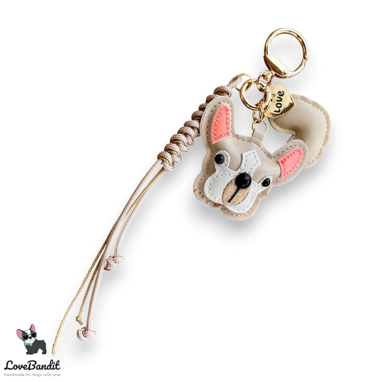 Taschenanhänger Bag Charm Französische Bulldogge Beige - LoveBandit