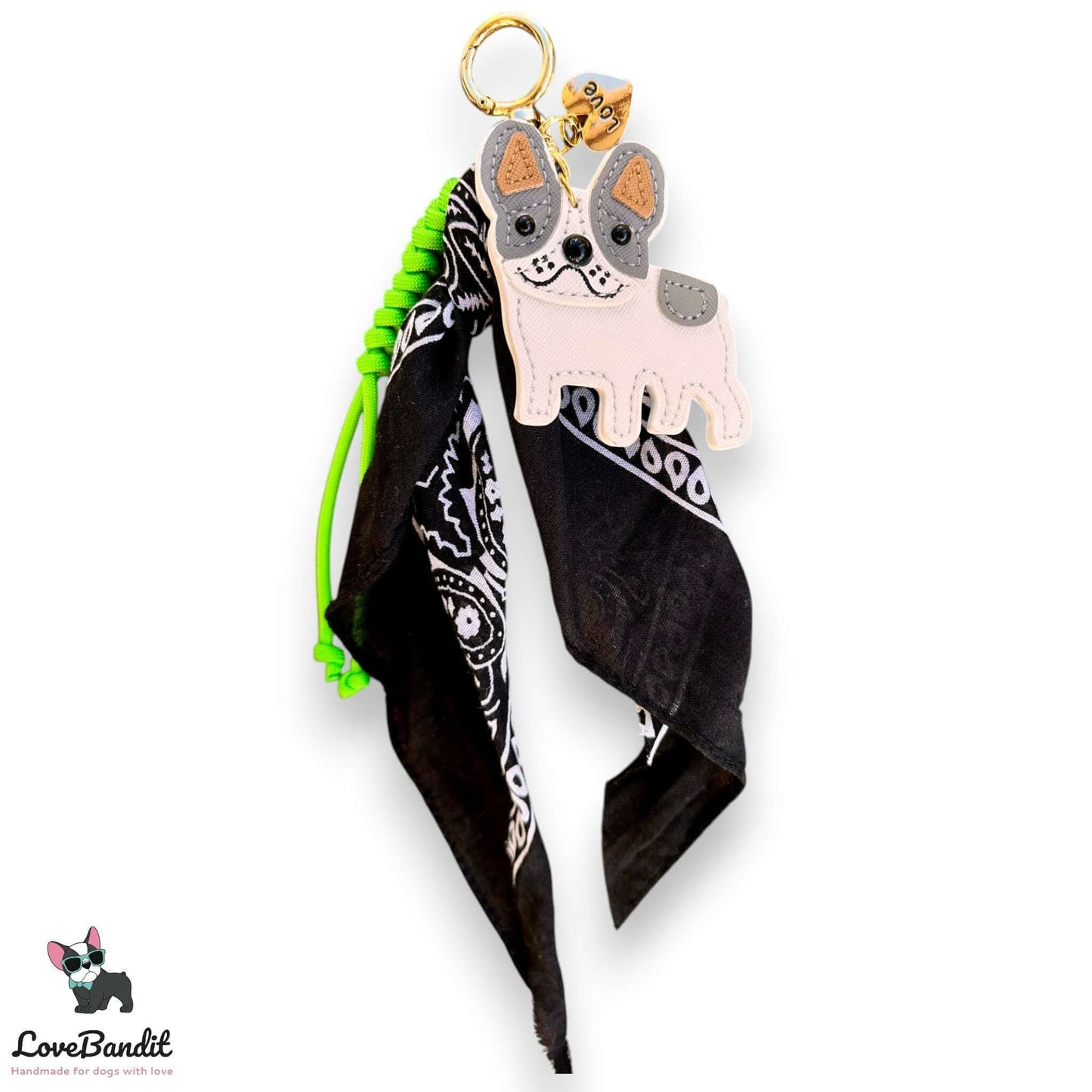 Taschenanhänger Bag Charm Französische Bulldogge Bandana - LoveBandit