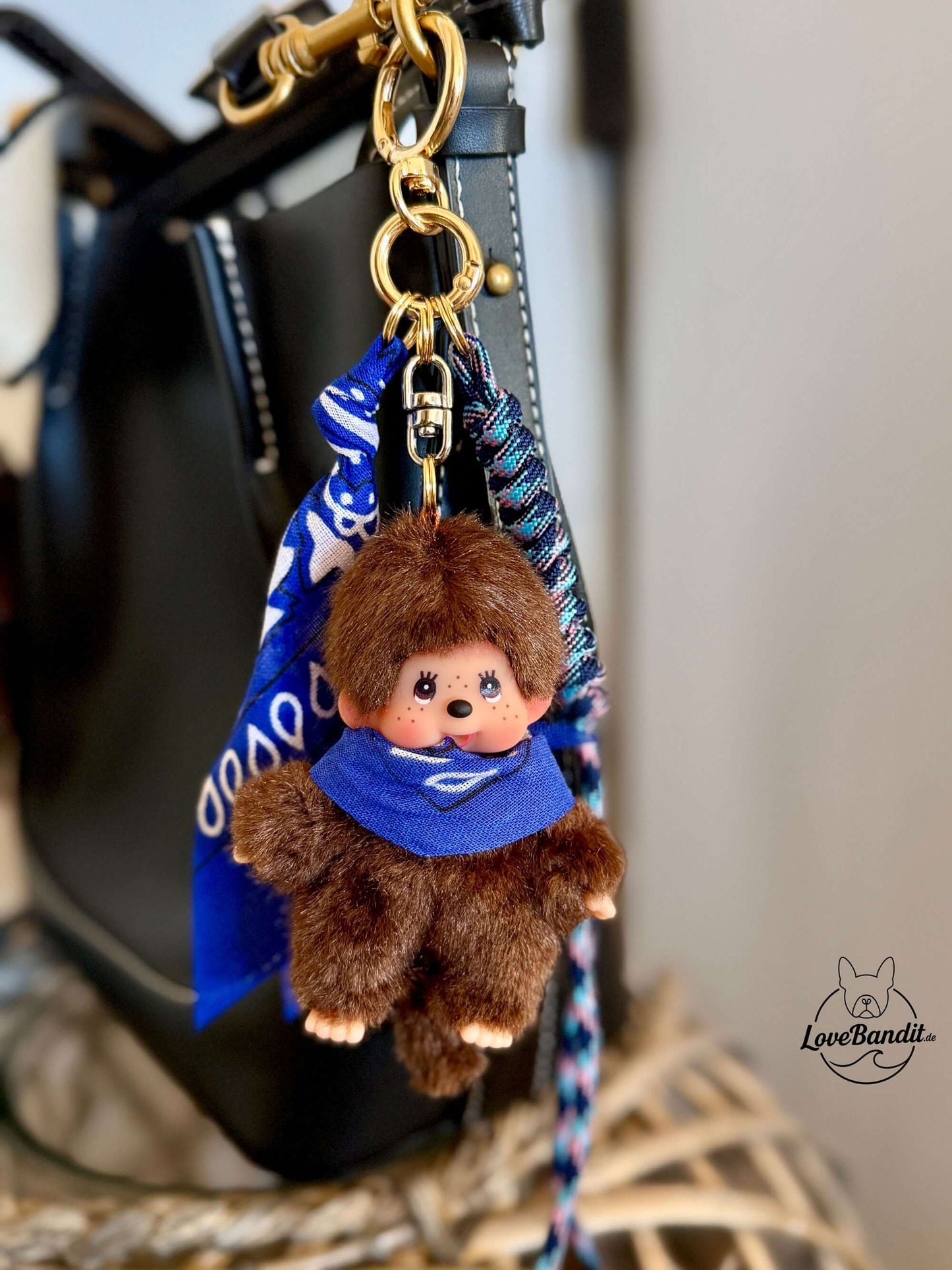 TaschenanhĂ€nger Bag Charm Monchhichi Royal Blue đ