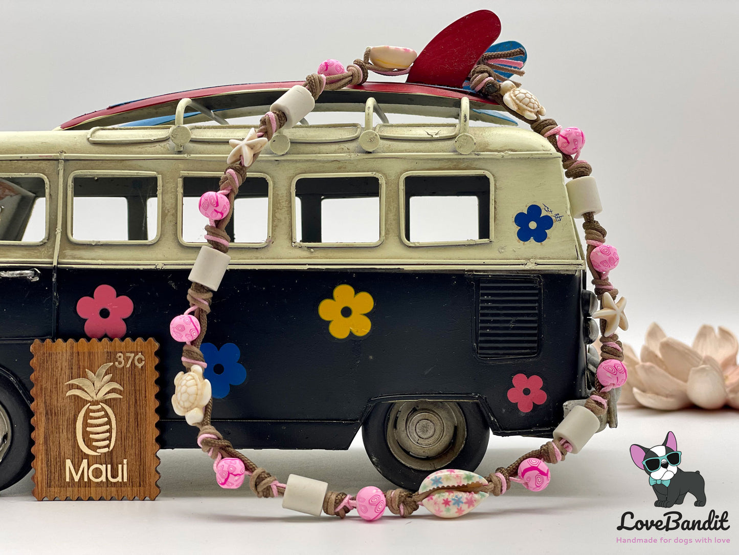 EM Keramik Halsband "MAUI Girl" Pink (Pink Natur) Lovebandit