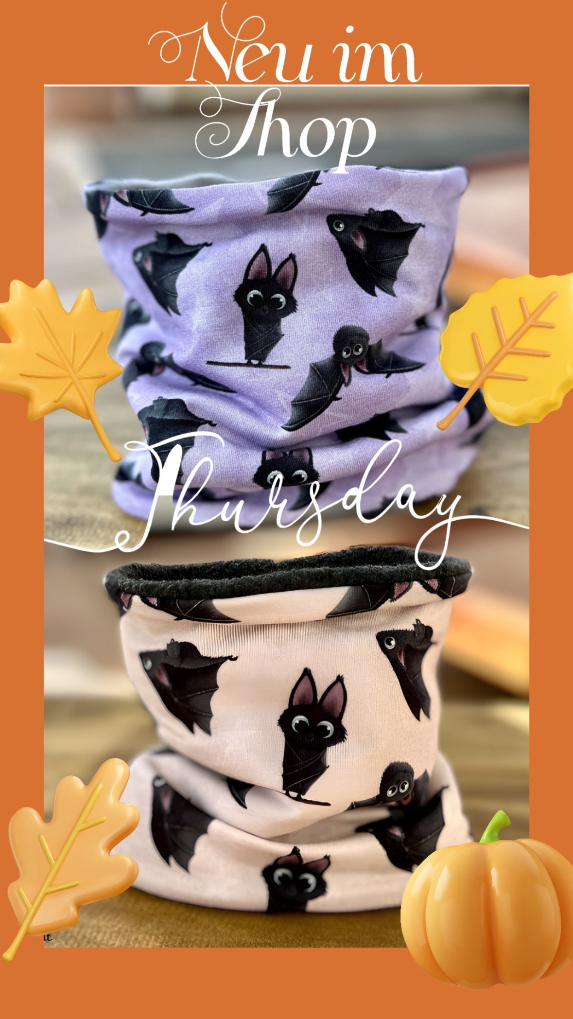 Hundeloop Hundeschal "Flieder Fledermaus" mit Fleece oder Teddyplüsch Lovebandit