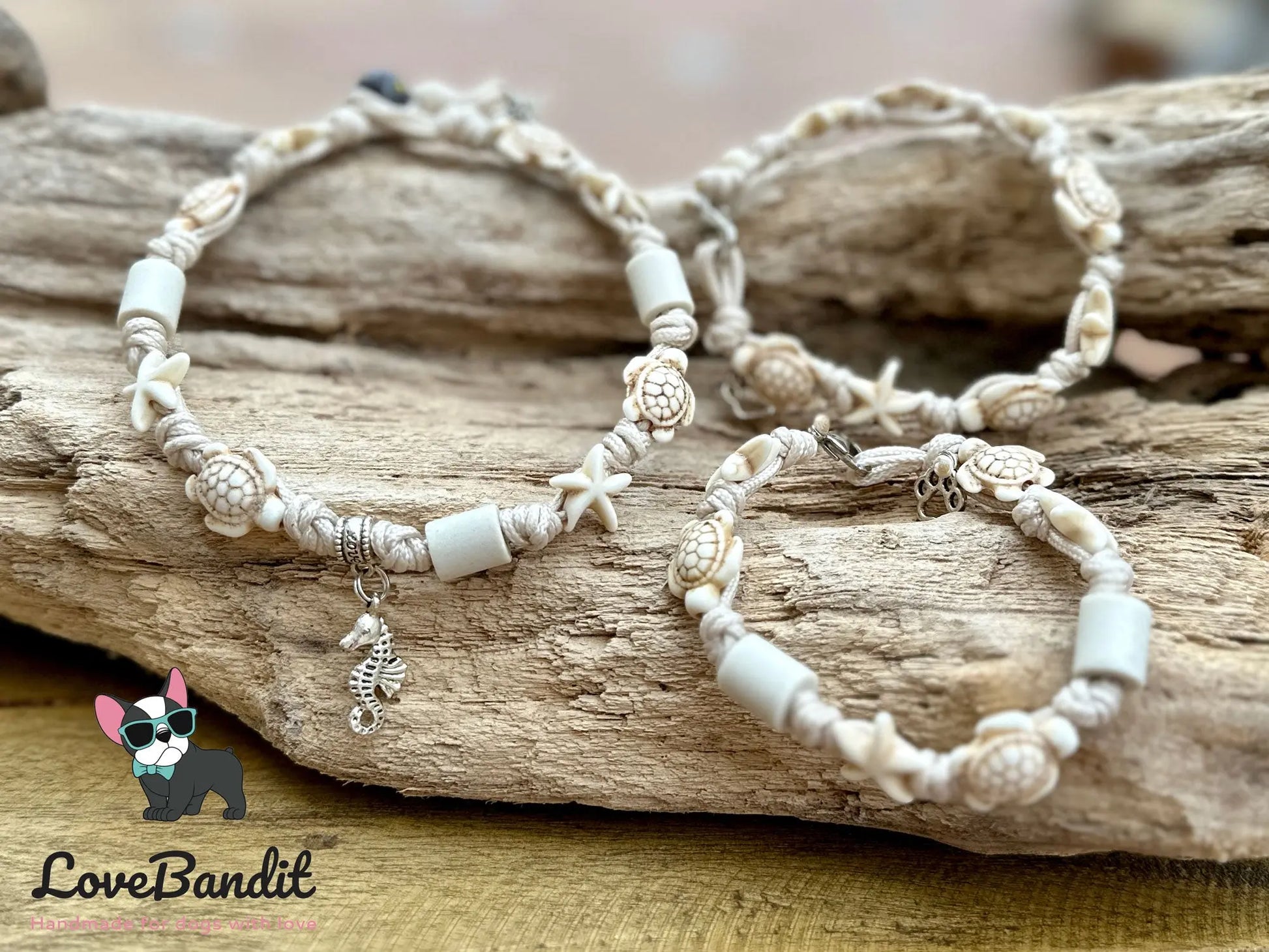 Armband - EM Keramik Armband "Friends Boho" passend zum EM Hundehalsband Lovebandit