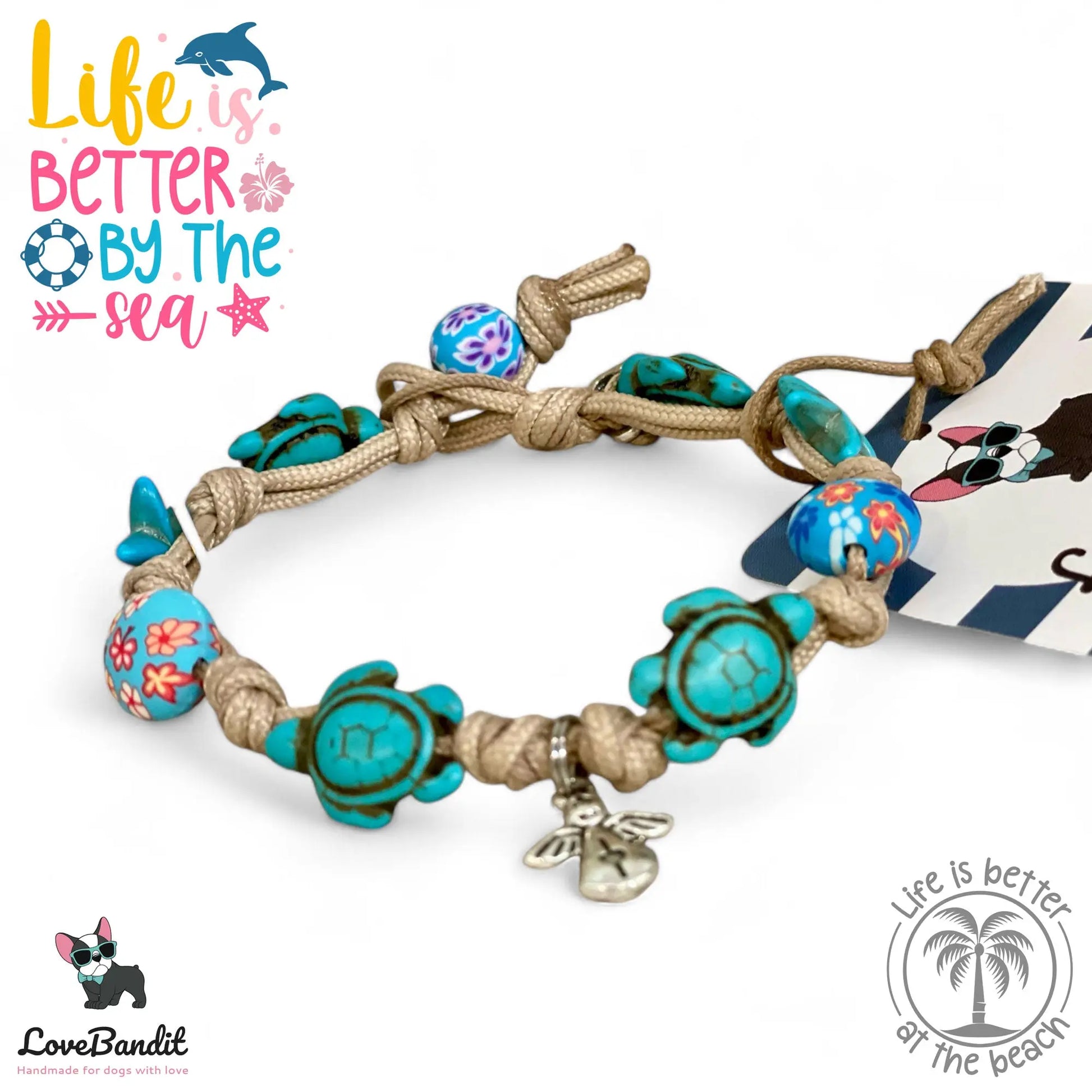 Armband - EM Keramik Armband "Friends Into the Blue" passend zum EM Hundehalsband Lovebandit