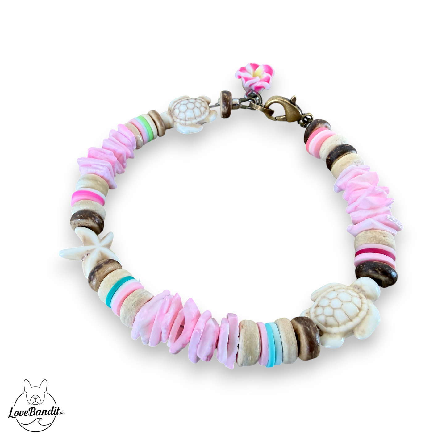 EM Keramik Armband "Muschel-Love" rosa Lovebandit
