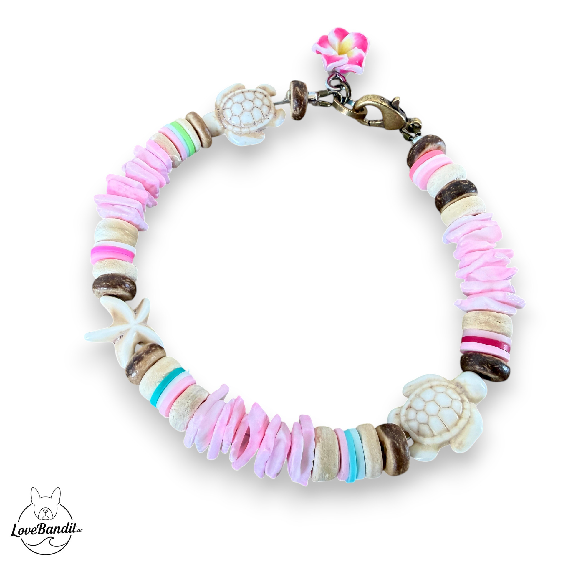 EM-Keramik Halsband Muschel rosa LoveBandit