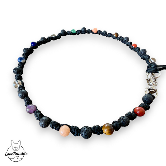 Chakra-Halsband-fuer-Hunde-mit-7-Edelsteinen-und-Lava-schwarz-LoveBandit