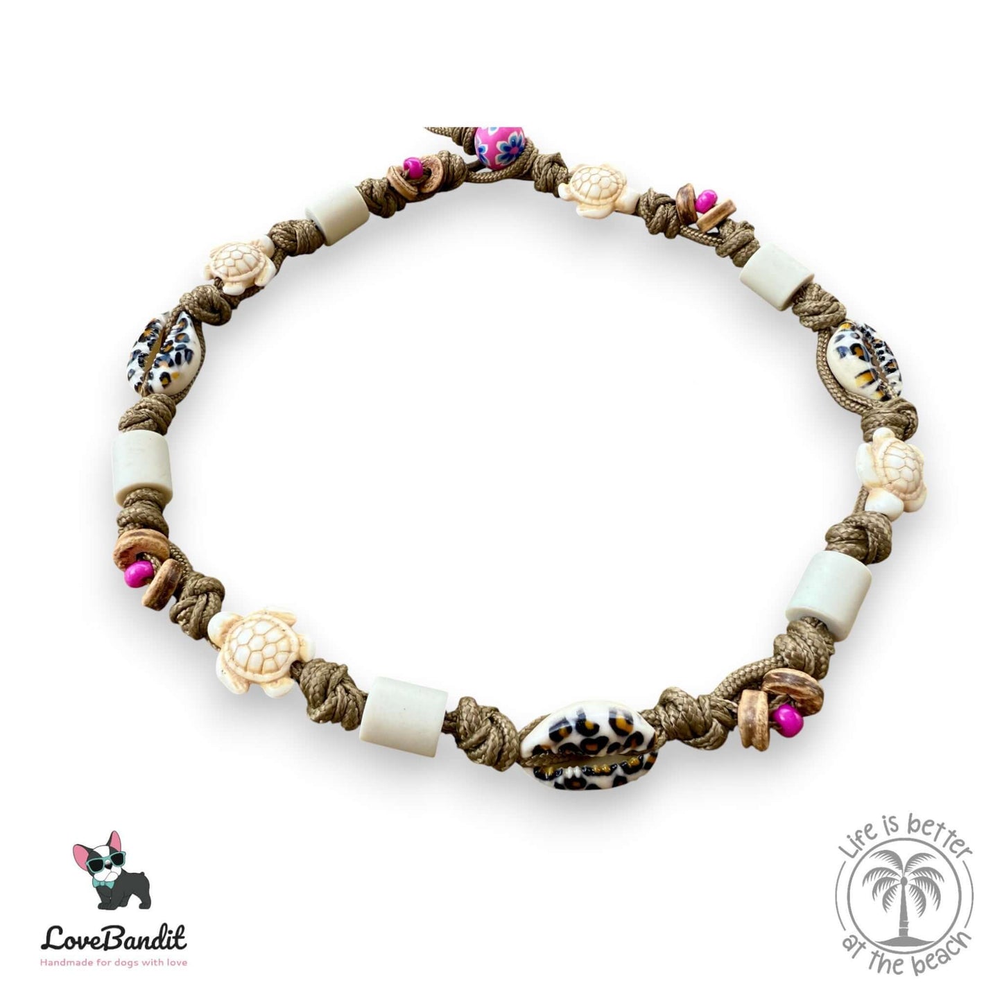 EM-Keramik Halsband Leo mit Muscheln LoveBandit