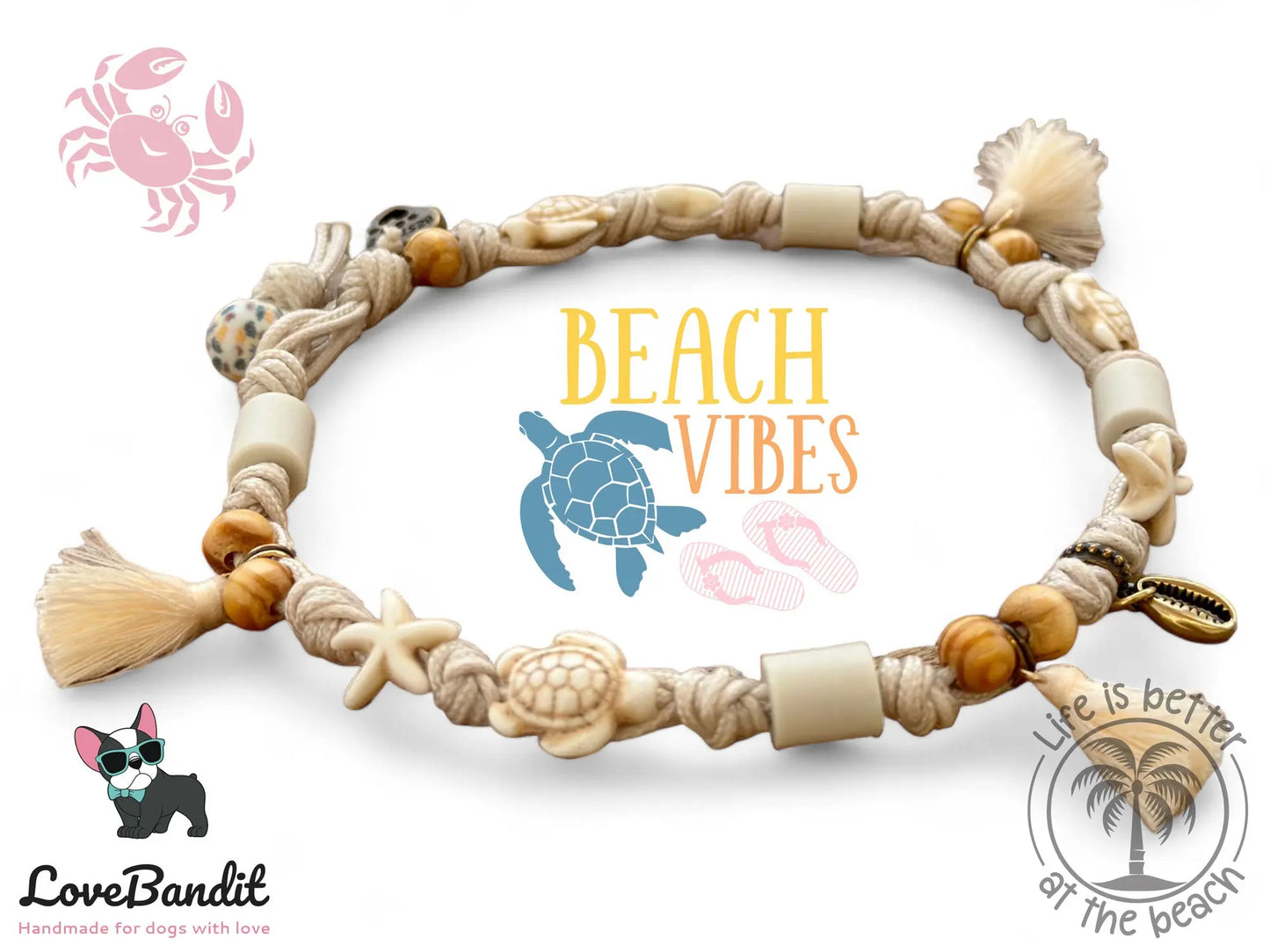 EM-Keramik Halsband Zeckenhalsband "Boho Dog Ibiza" LoveBandit